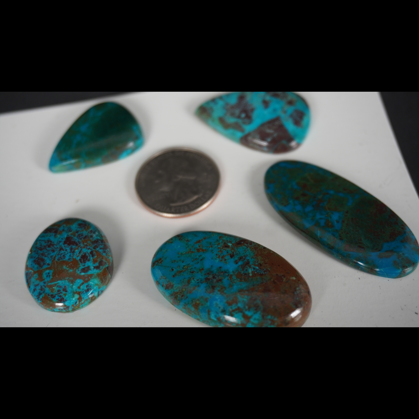 Chrysocolla cabochons