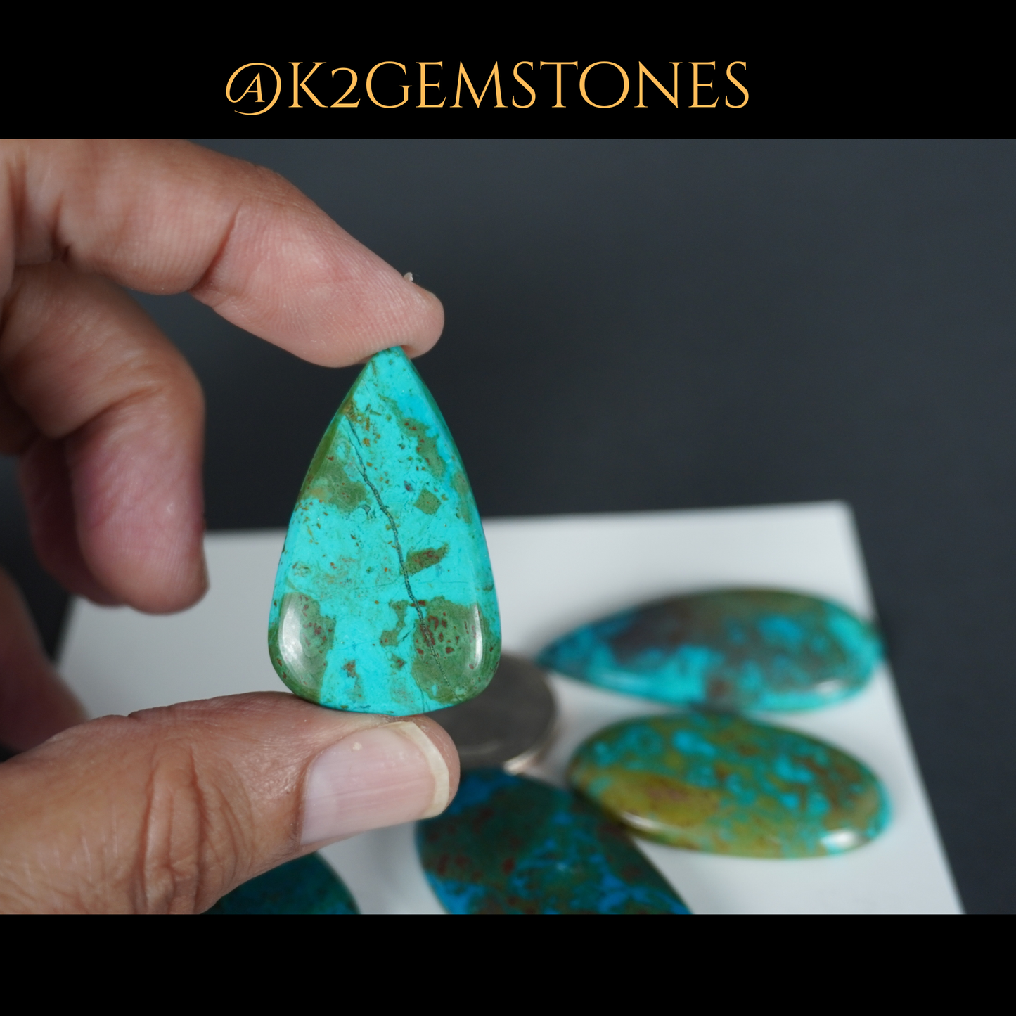 Chrysocolla cabochons