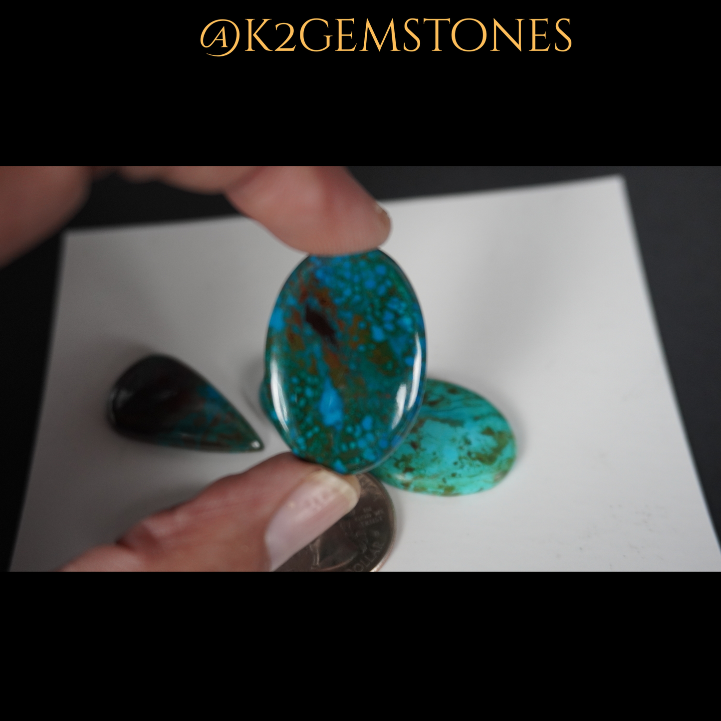 Chrysocolla cabochons