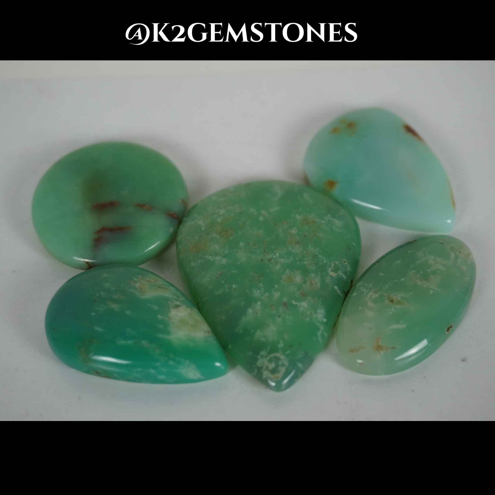 Chrysoprase cabochons