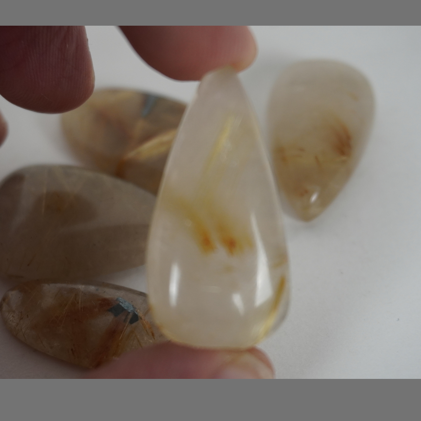 Golden Rutile Quartz cabochons