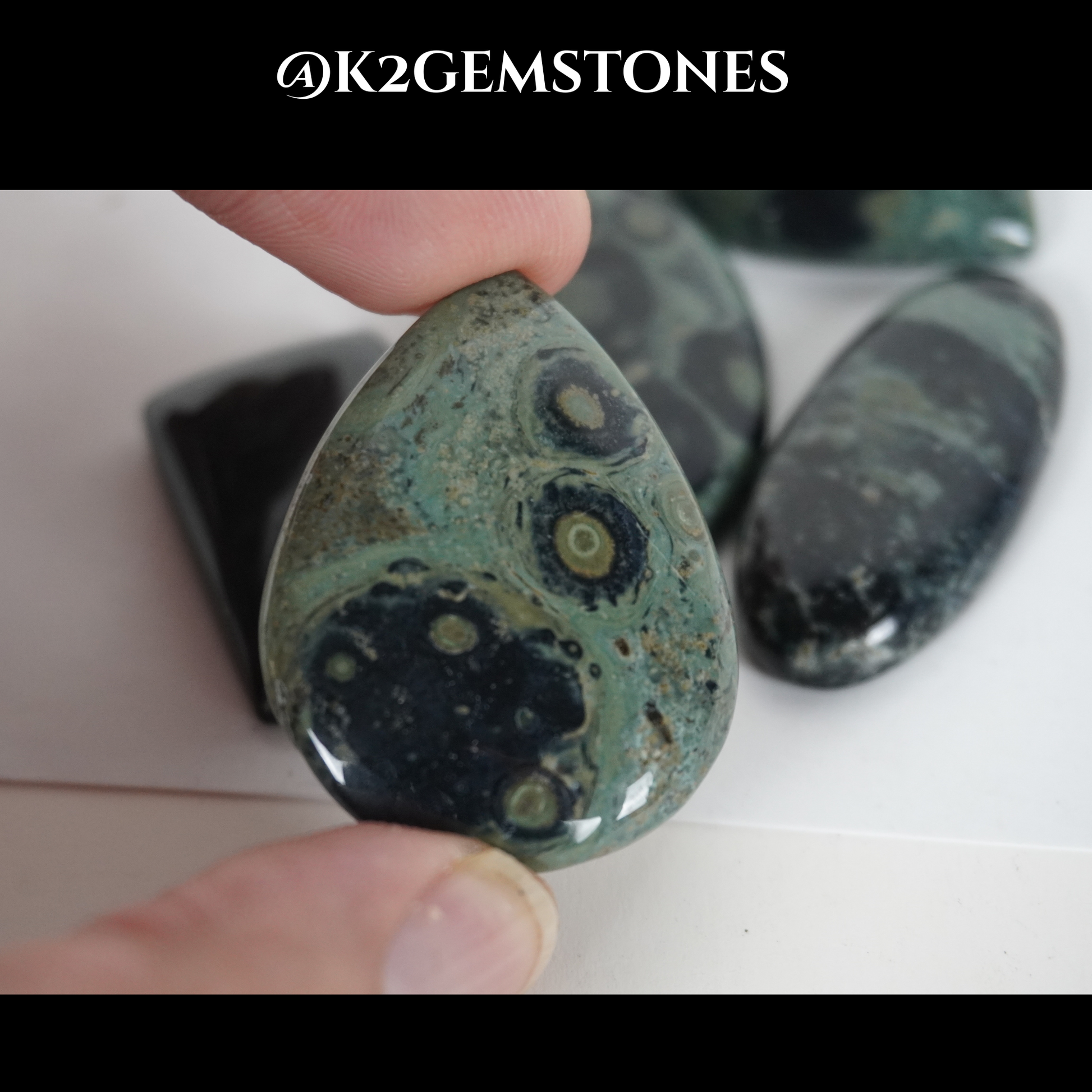 Kambaba jasper cabochons