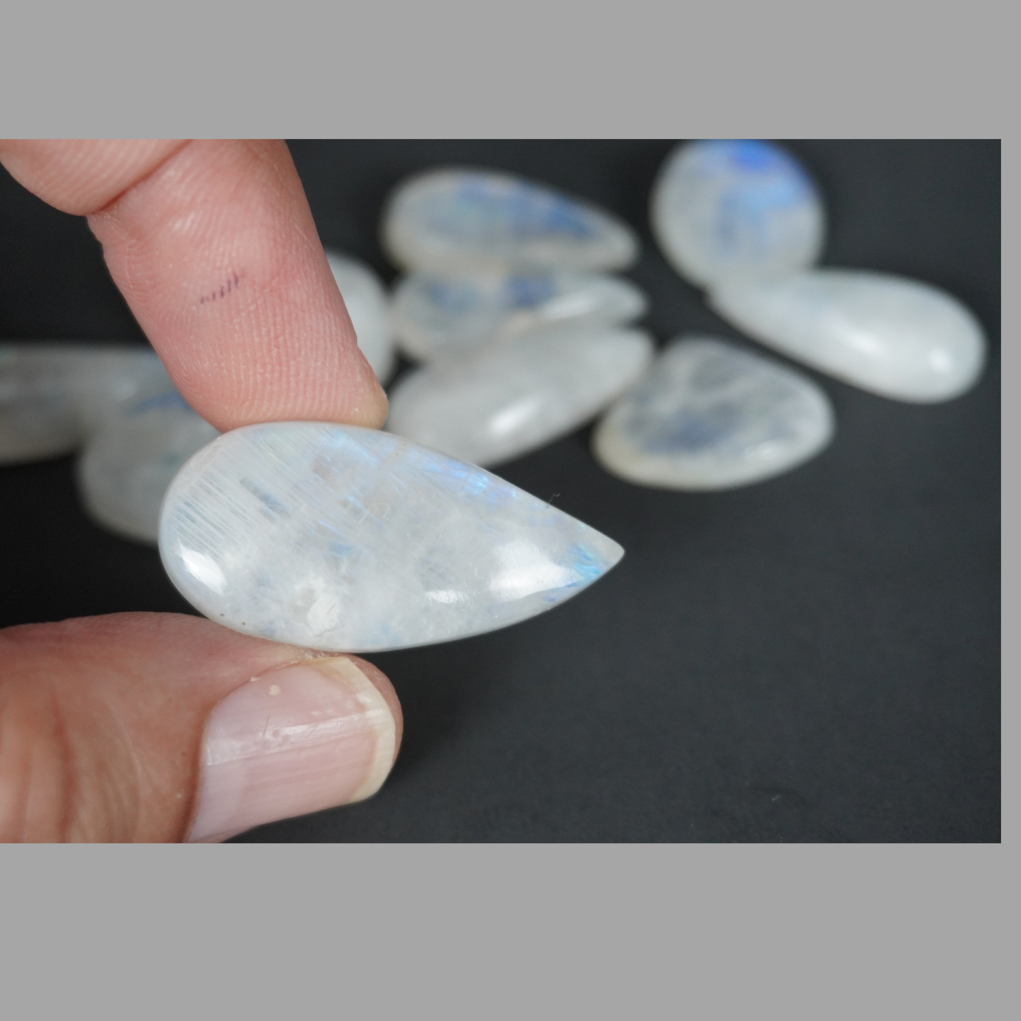 Rainbow Moonstone cabochons