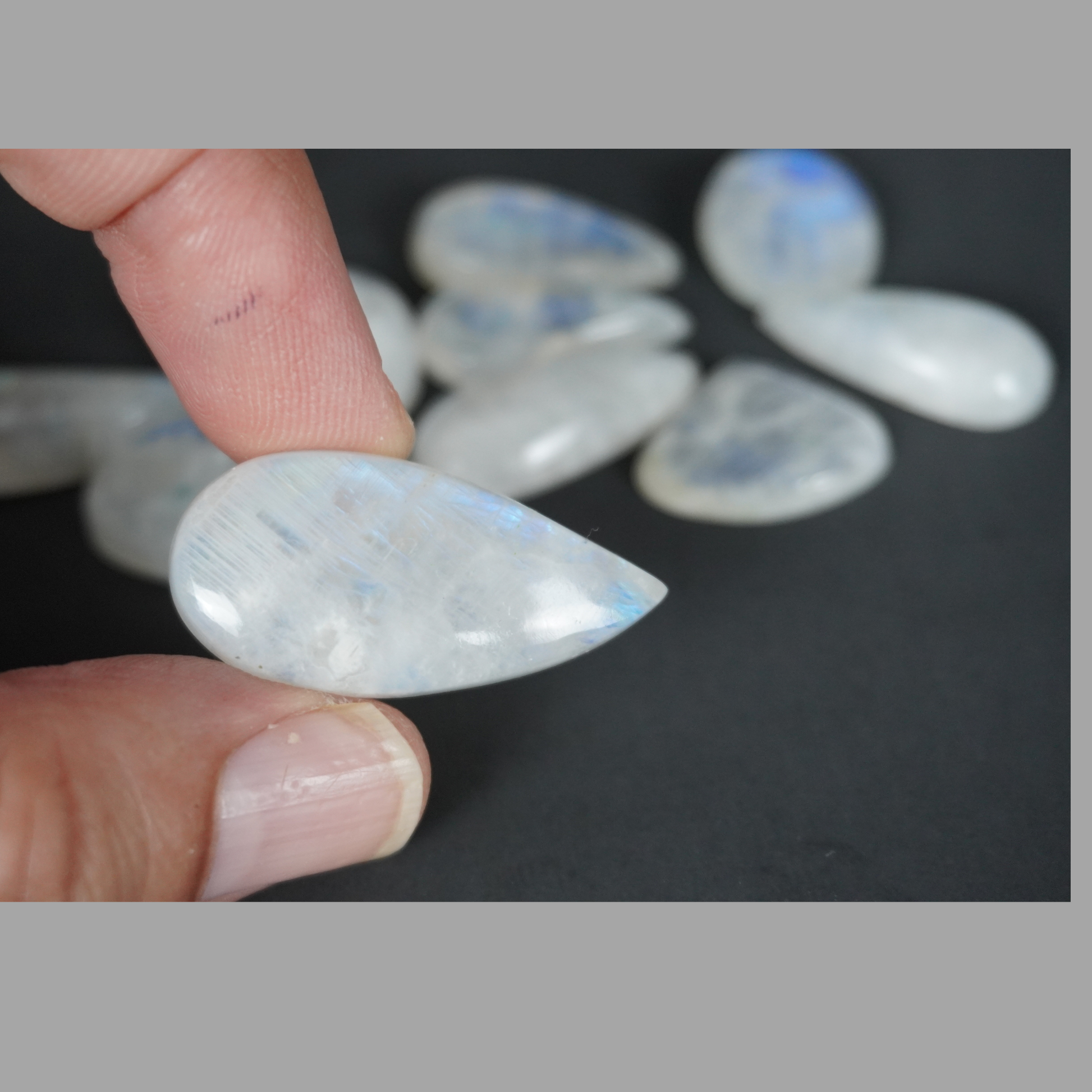 Rainbow Moonstone cabochons