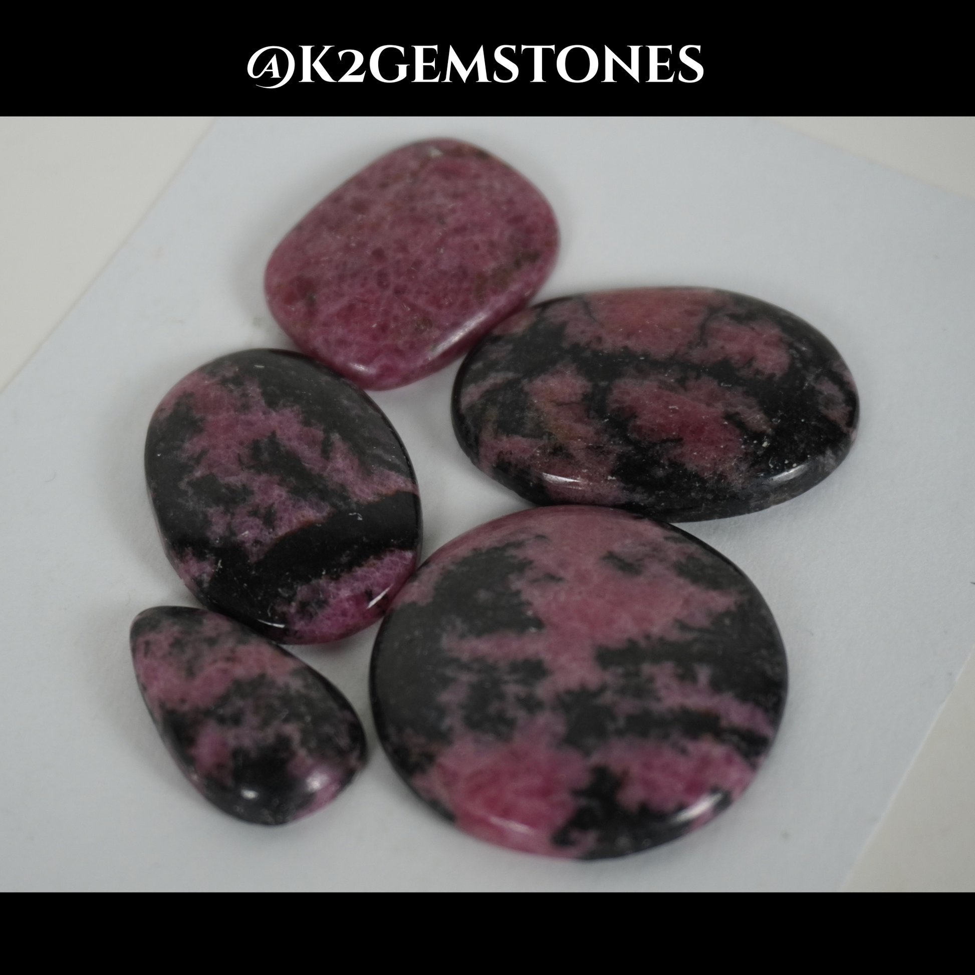 Rhodonite cabochons