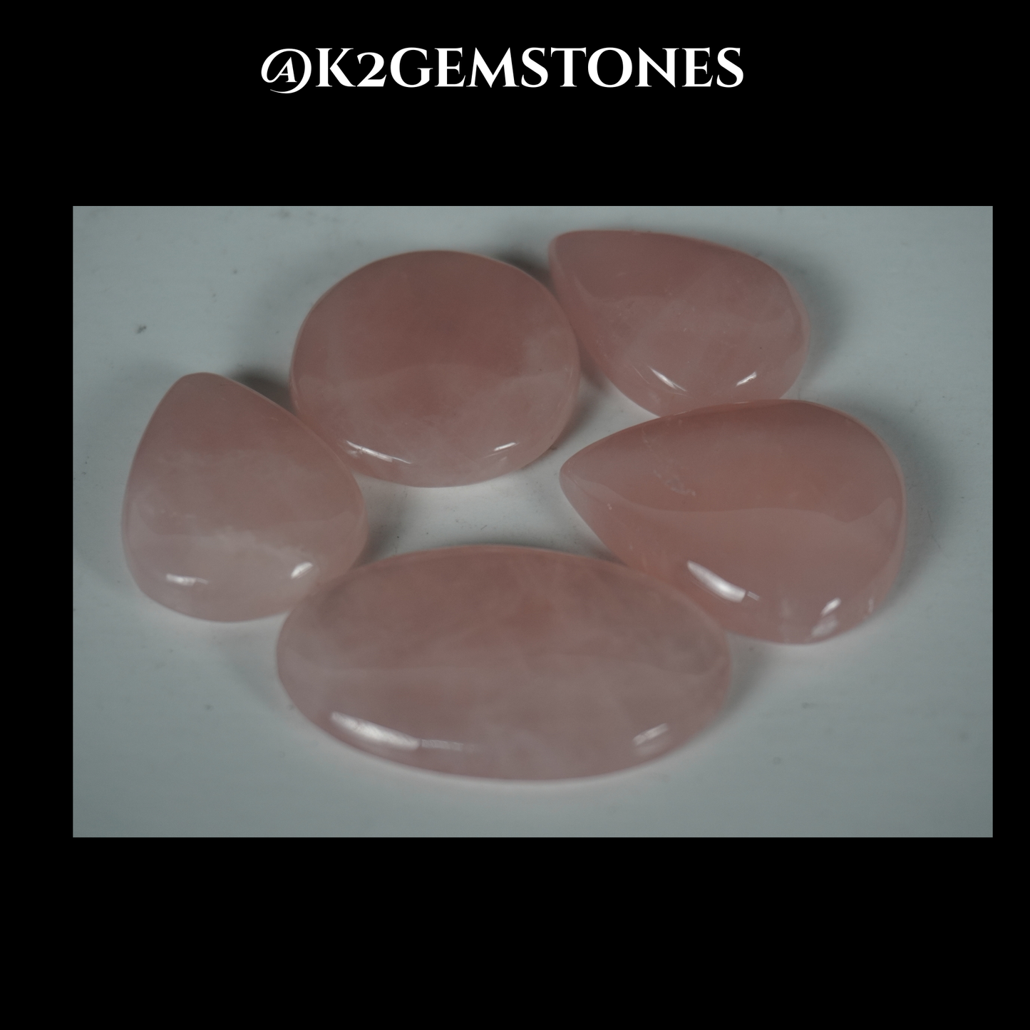 Rose Quartz cabochons