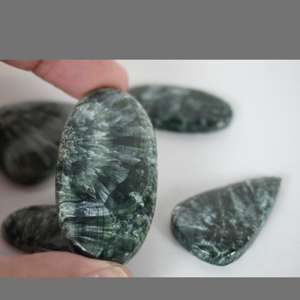 seraphinite cabochons