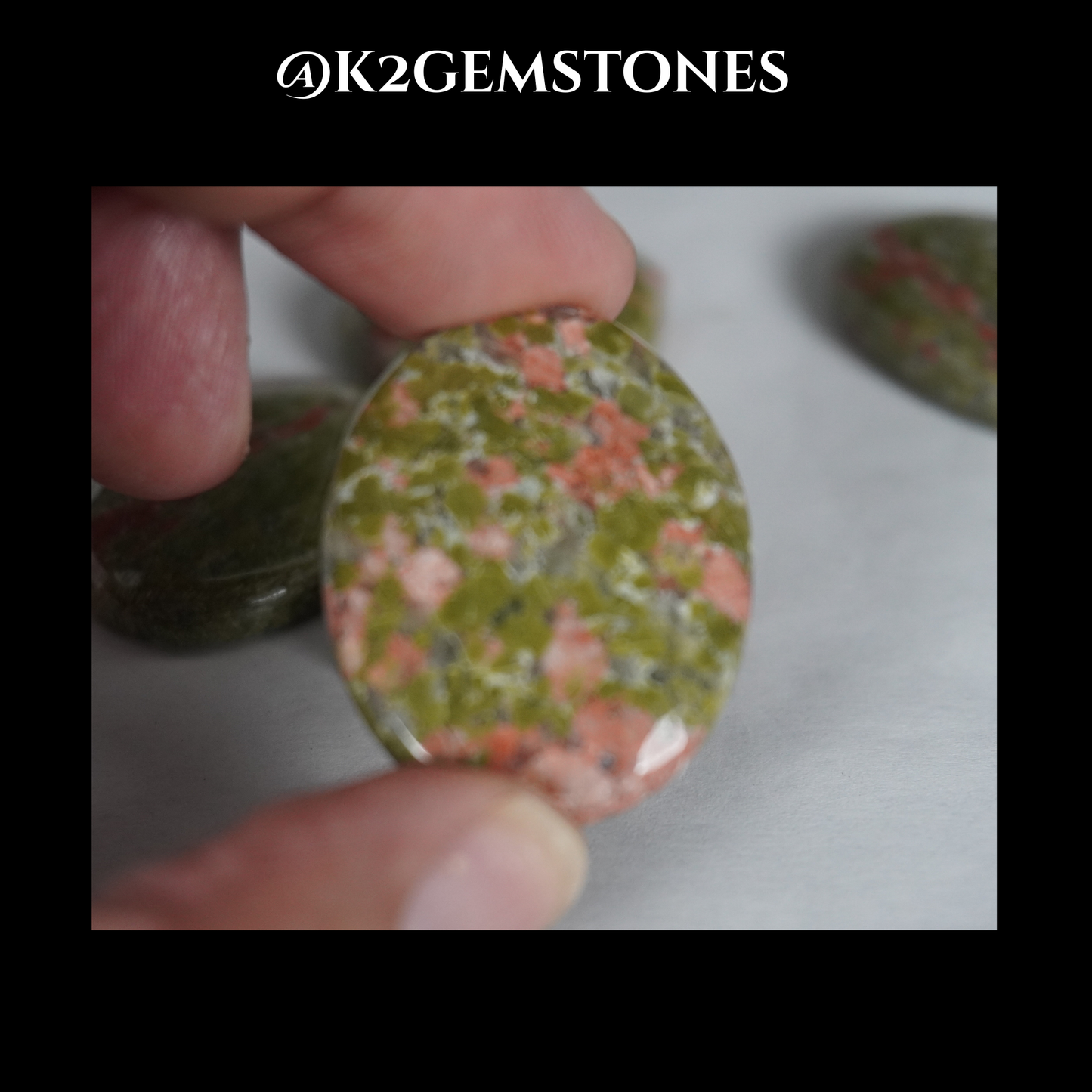 Unakite cabochons