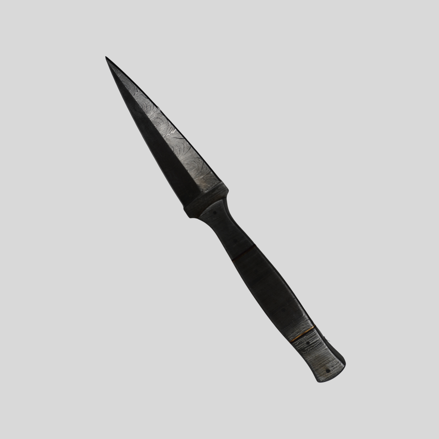 Handmade Damascus Steel Full Tang Fixed Blade Knife | Damascus Handle | 512-Layer Twist Pattern | Leather Sheath