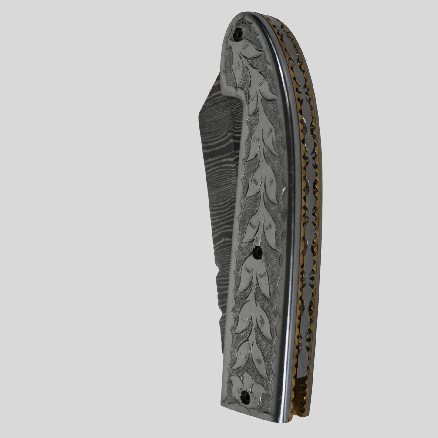 handmade damascus folding knife