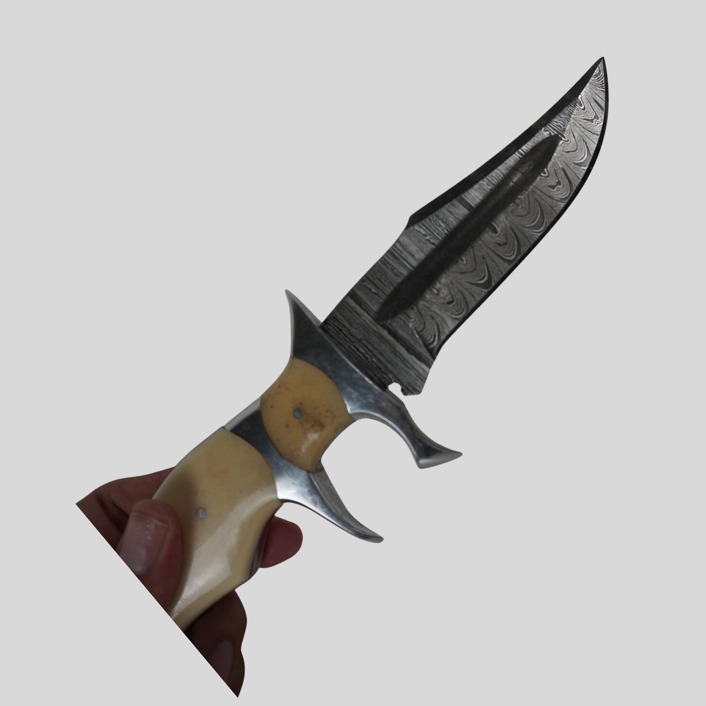 handmade damascus knife, damascus steel full tang knife