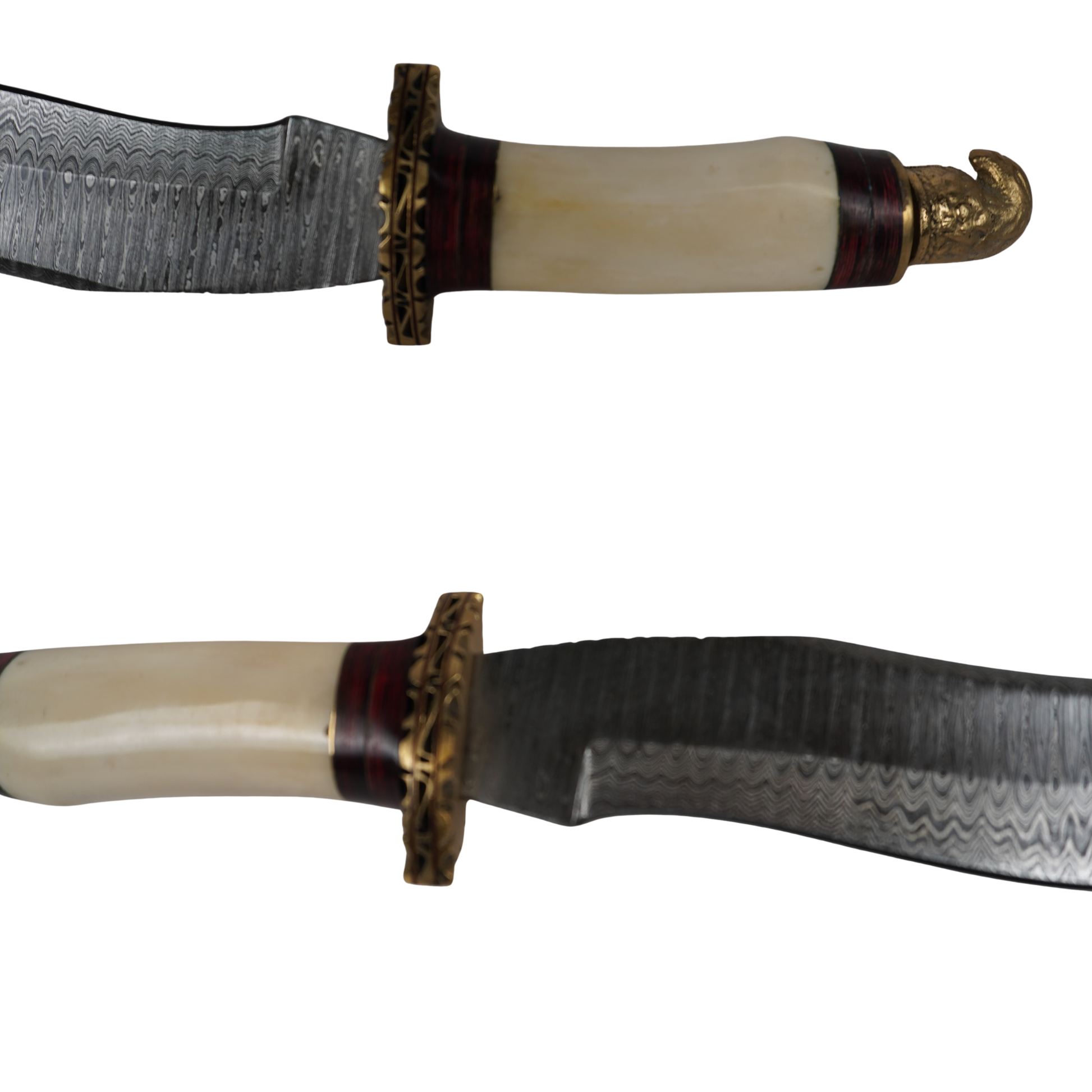 handmade damascus fixed blade knife