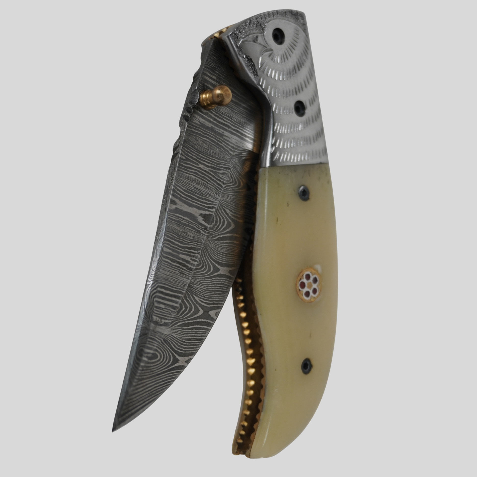 damascus steel pocket knife