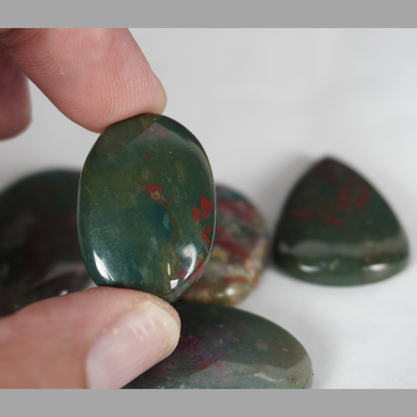 Bloodstone cabochons,