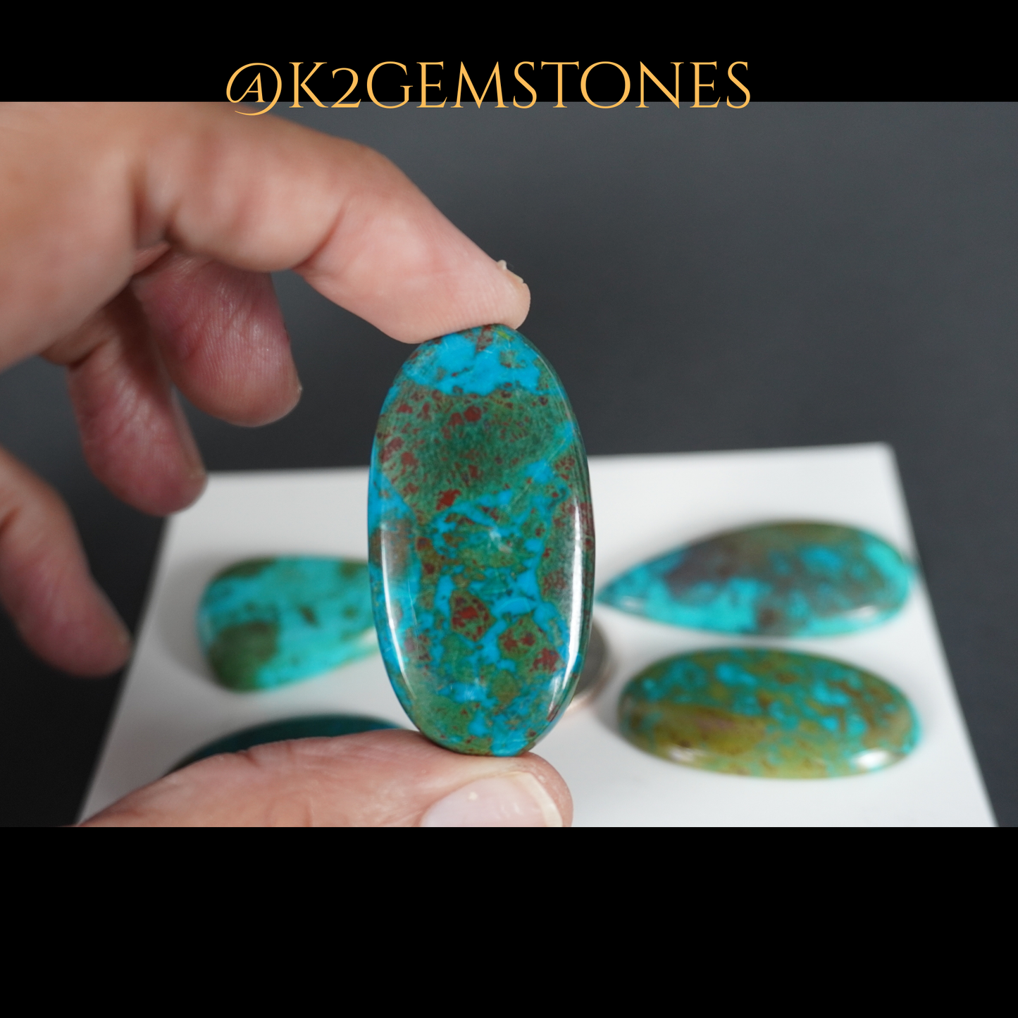Chrysocolla cabochons