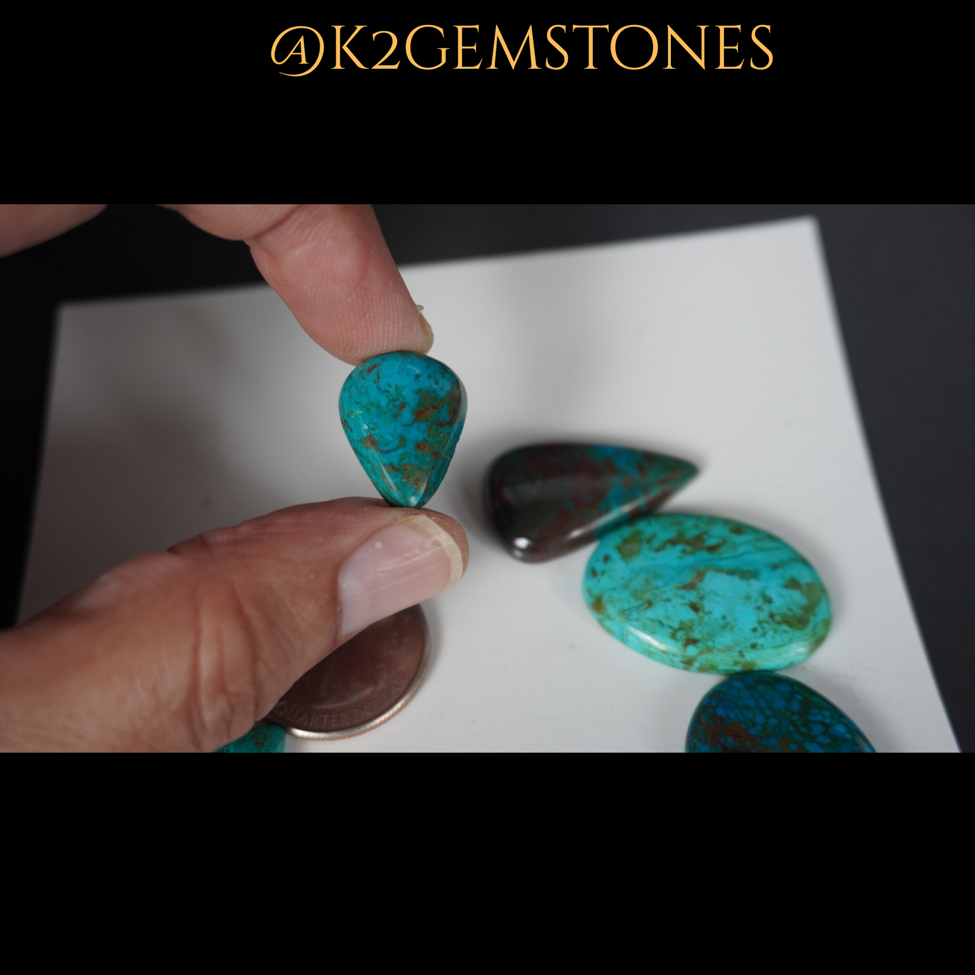Chrysocolla cabochons