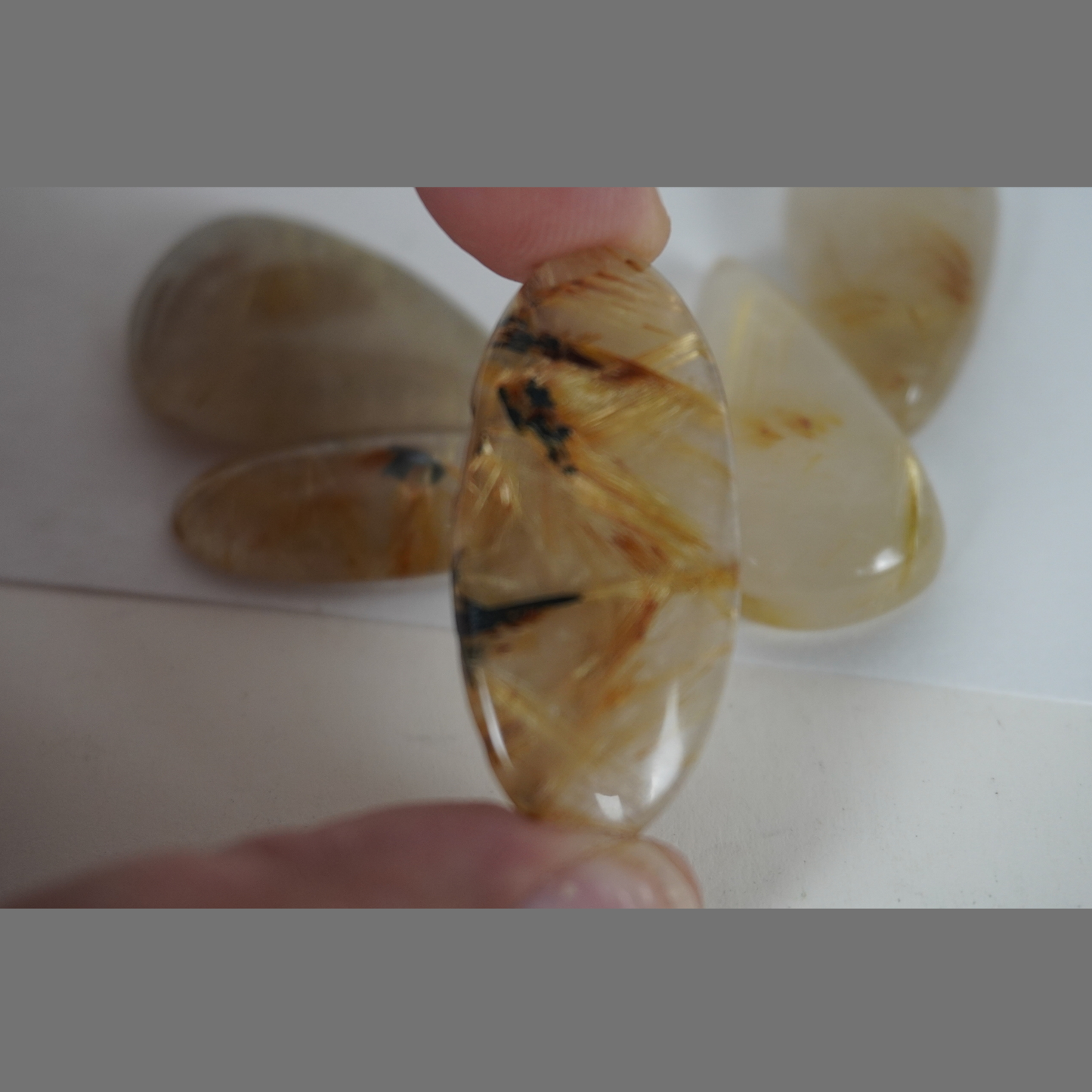 Golden Rutile Quartz cabochons