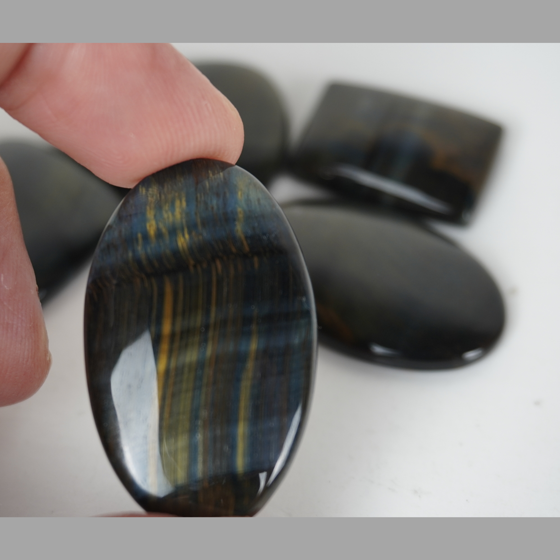 Hawk’s Eye cabochons