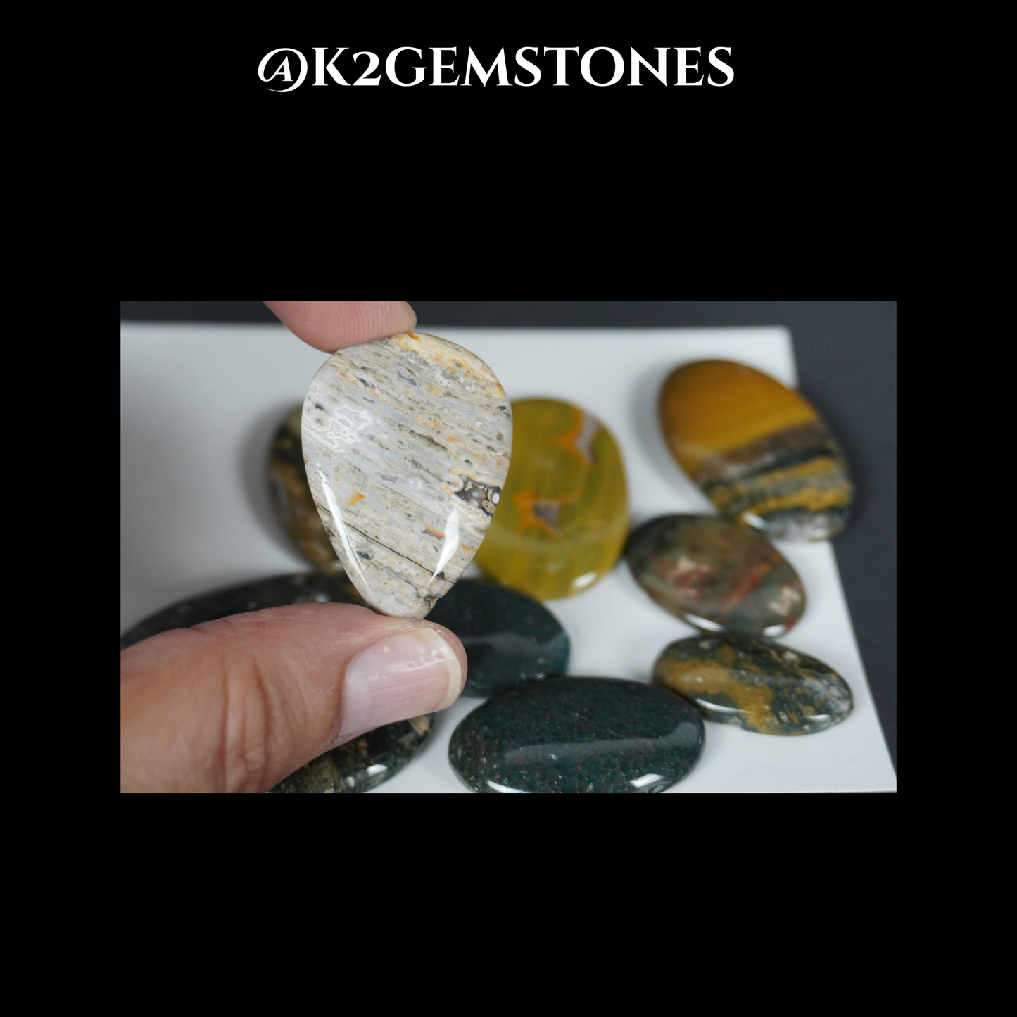 Ocean Jasper cabochons