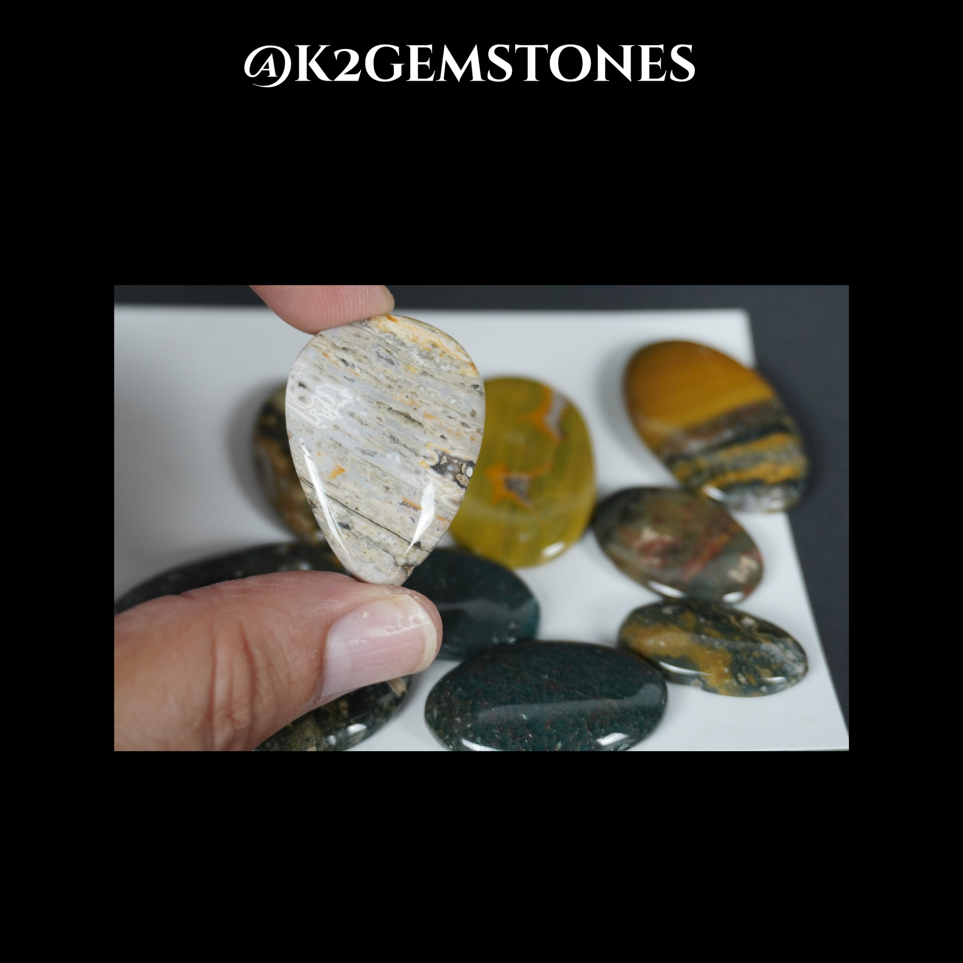 Ocean Jasper cabochons