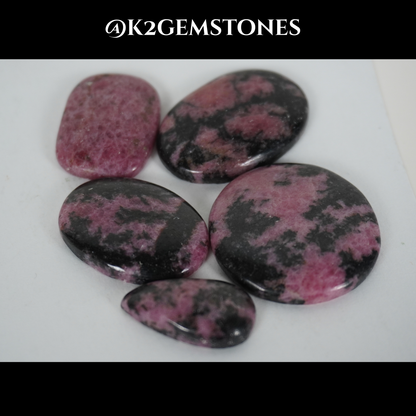 Rhodonite cabochons