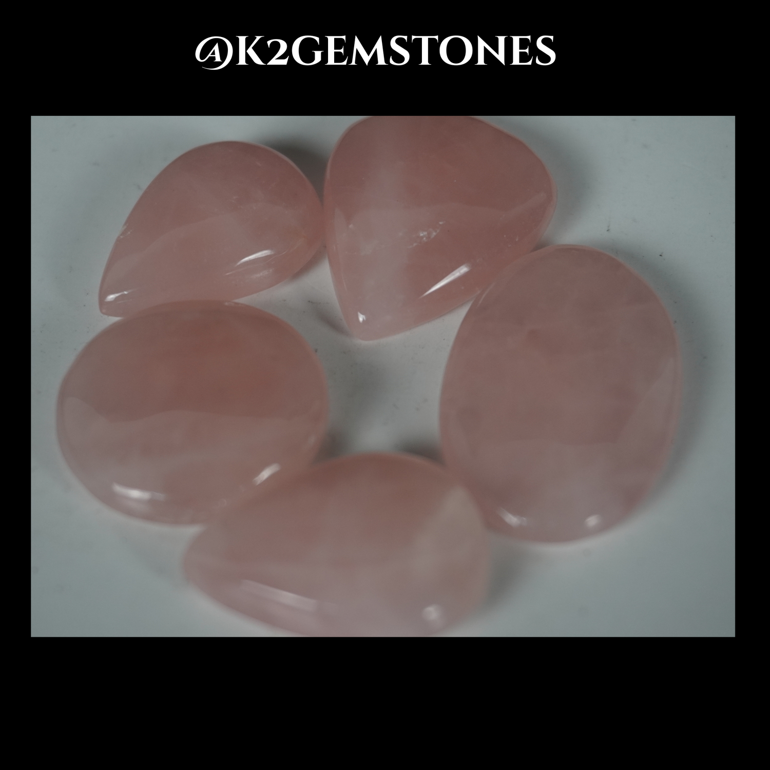 Rose Quartz cabochons