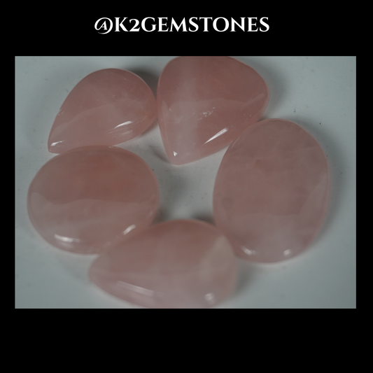 Rose Quartz cabochons