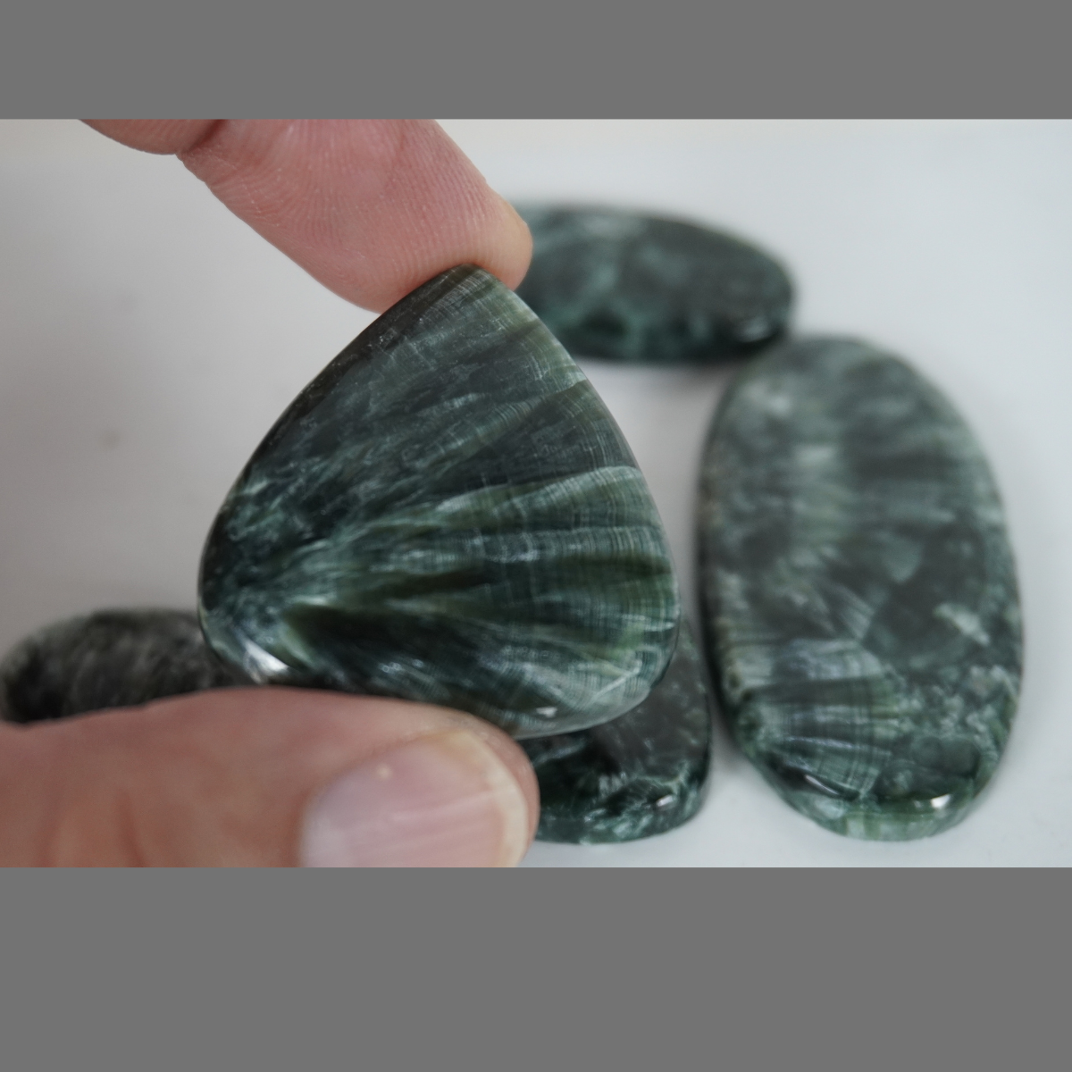 seraphinite cabochons