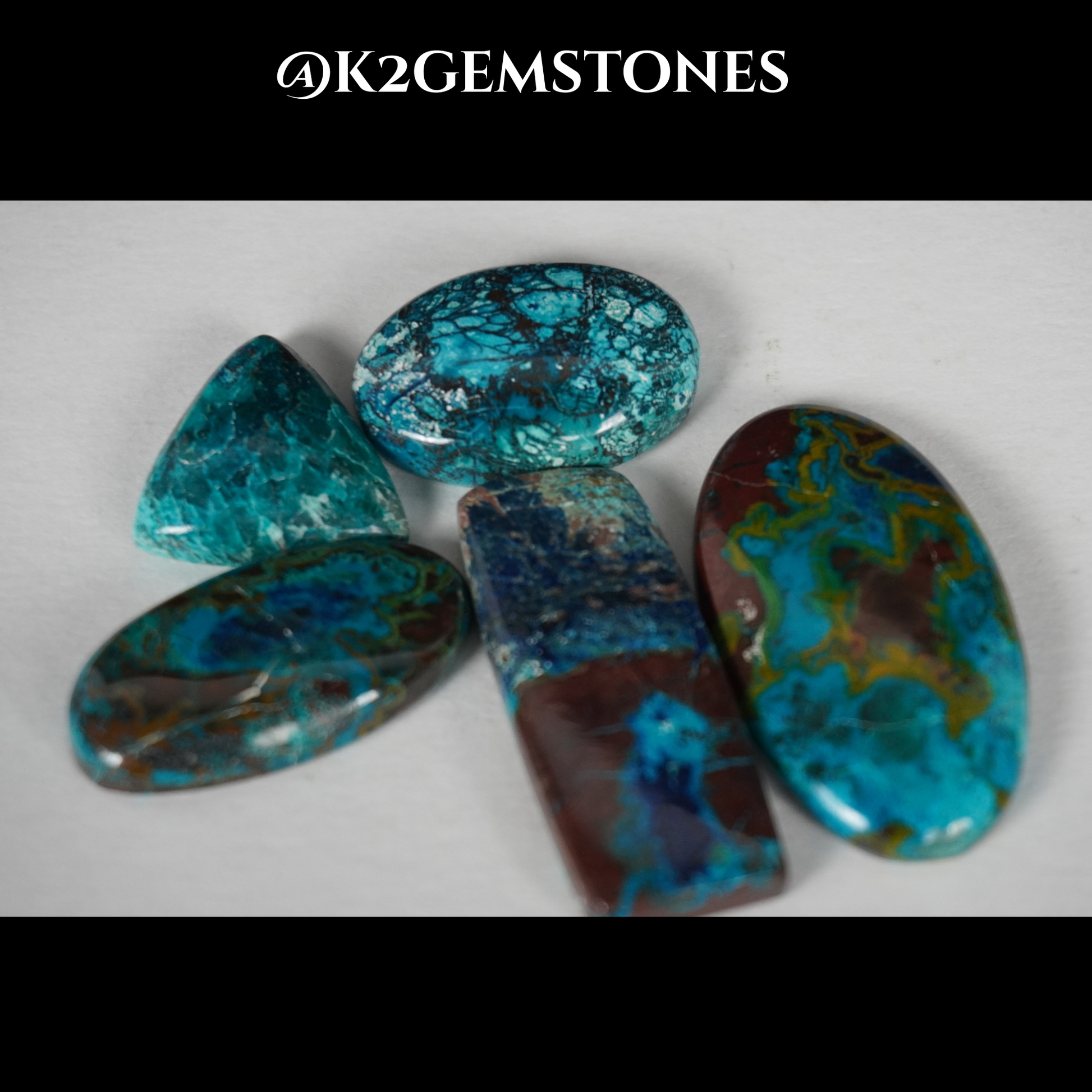 Shattuckite cabochons