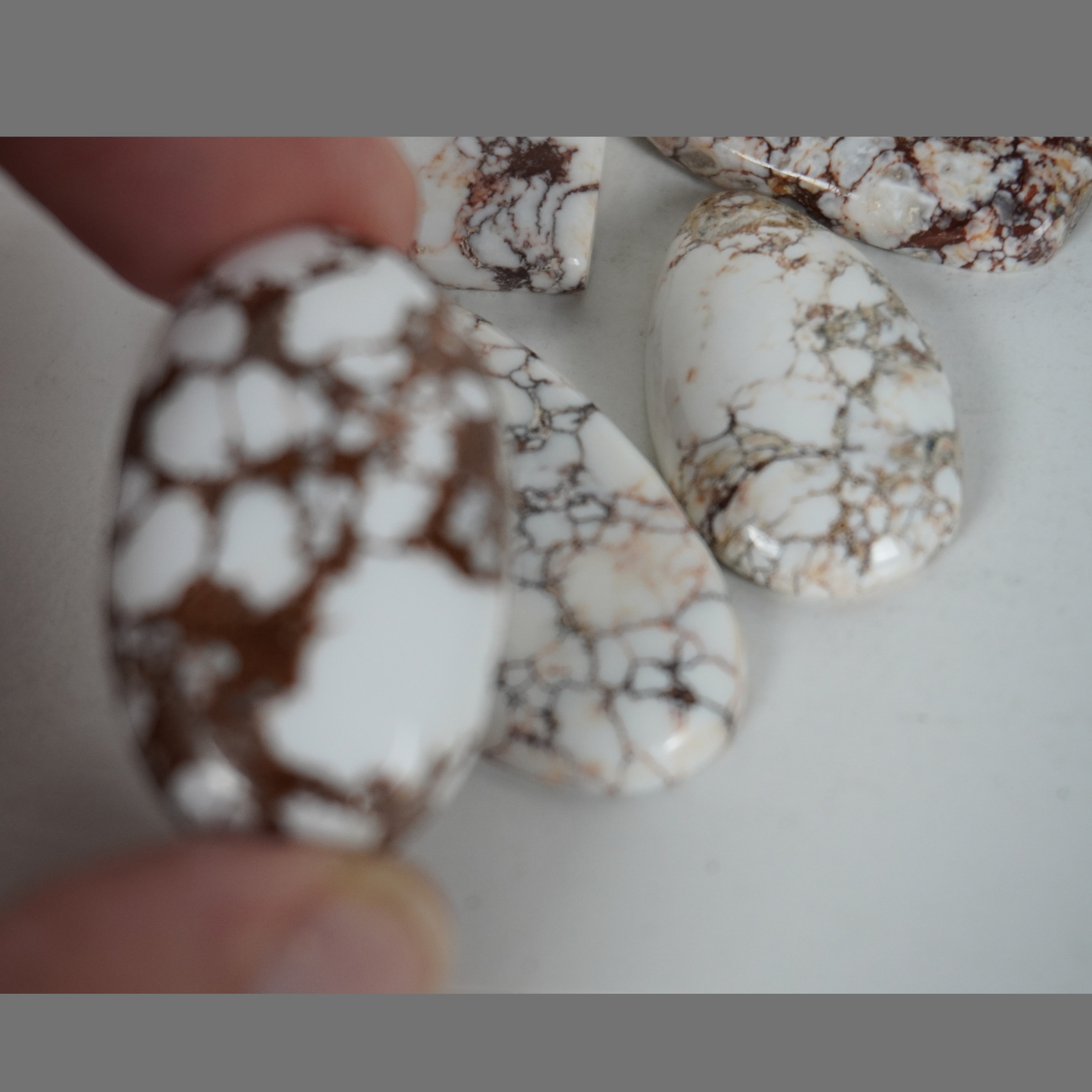 Natural Wild Horse Magnesite cabochons