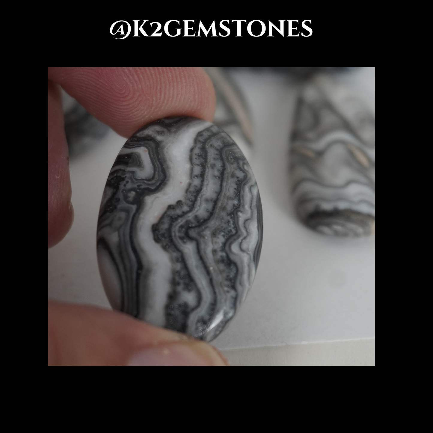 Zebra Calcite cabochons