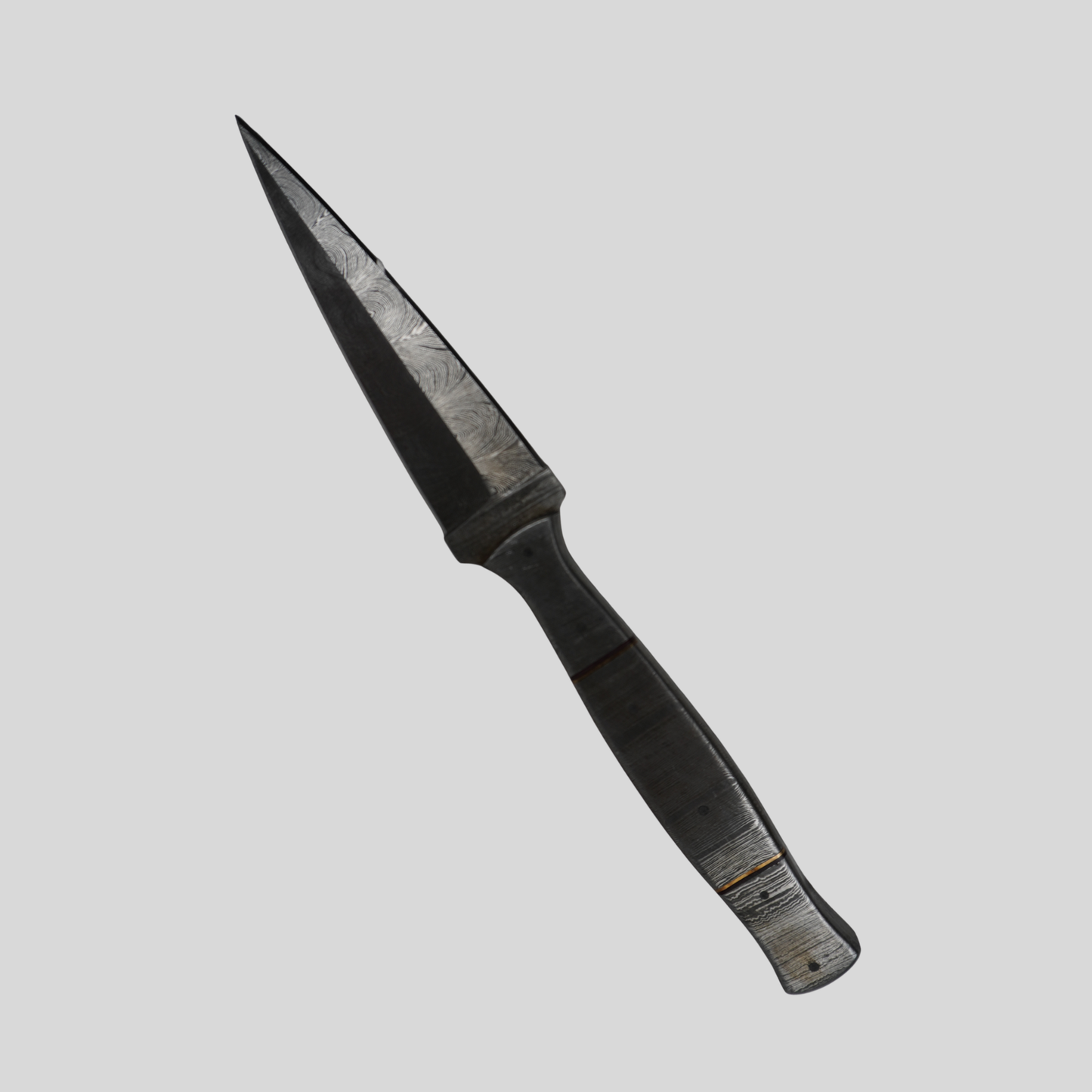 Handmade Damascus Steel Full Tang Fixed Blade Knife | Damascus Handle | 512-Layer Twist Pattern | Leather Sheath