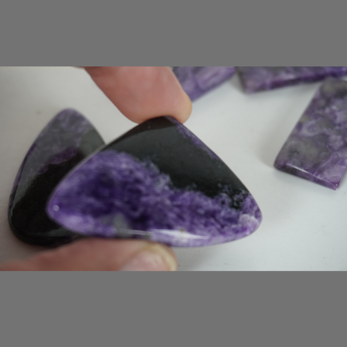 Charoite cabochons