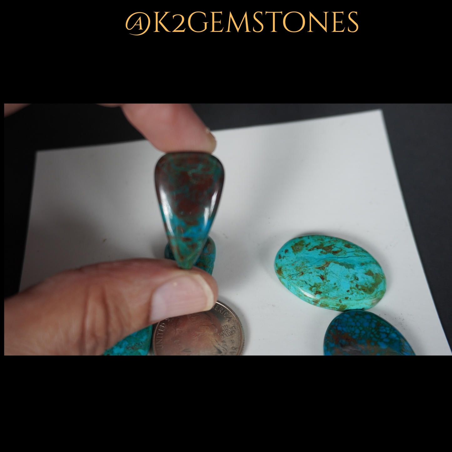 Chrysocolla cabochons