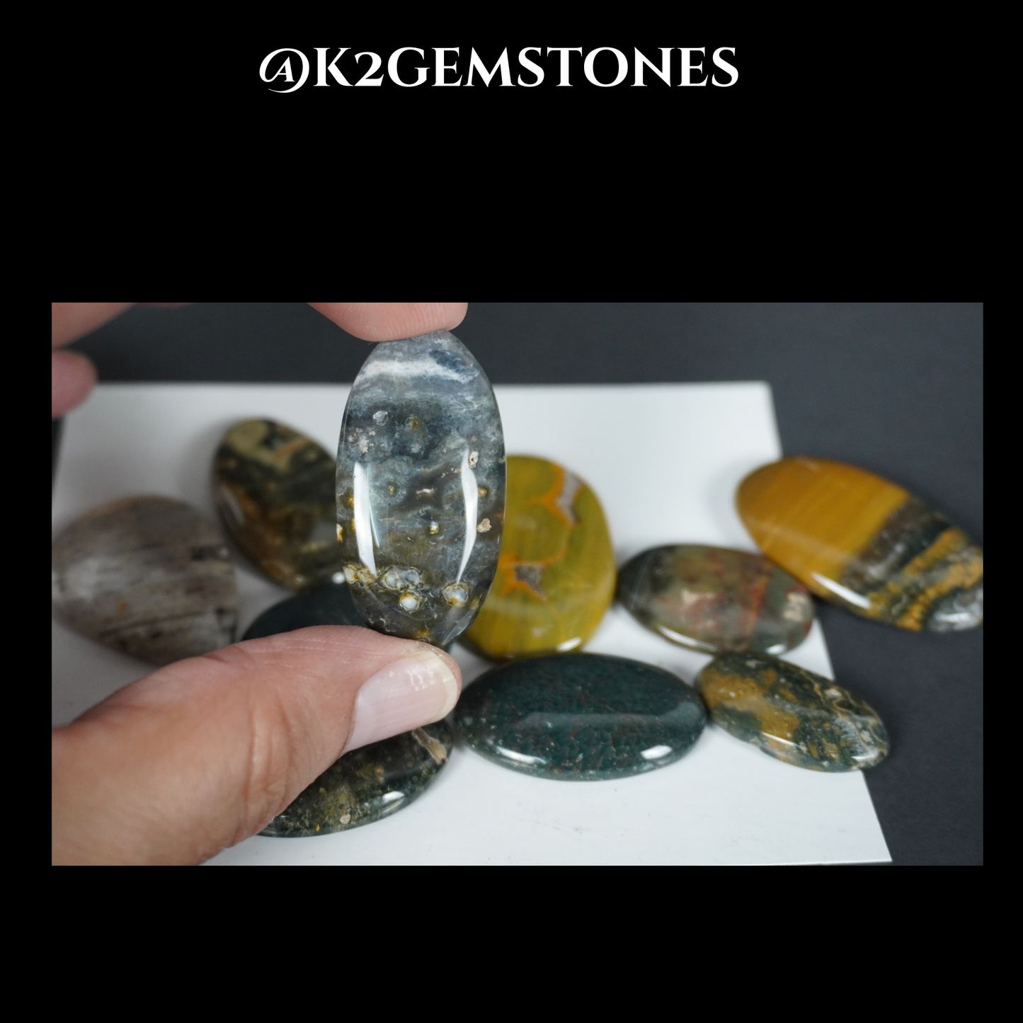 Ocean Jasper cabochons
