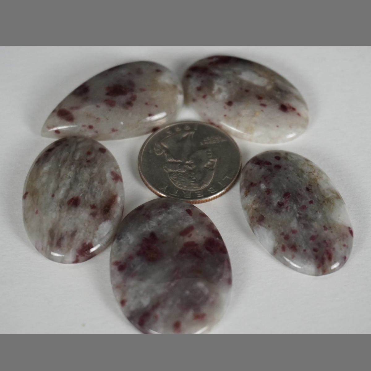 Pink Tourmaline Quartz Cabochons