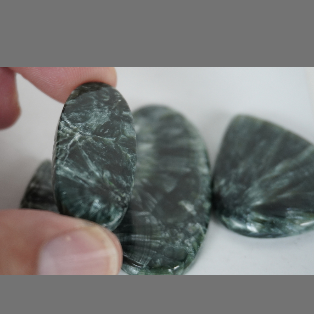 seraphinite cabochons