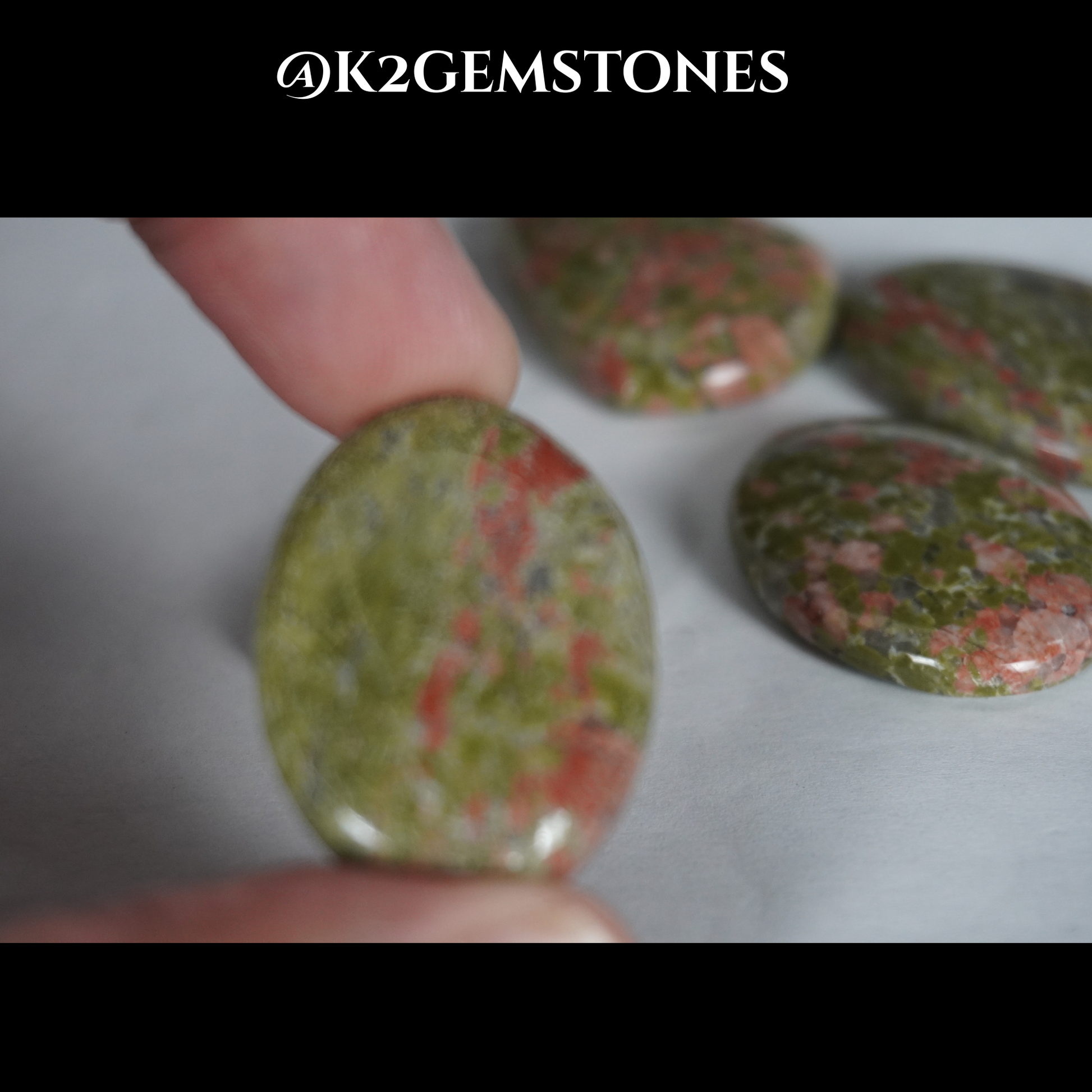 Unakite cabochons