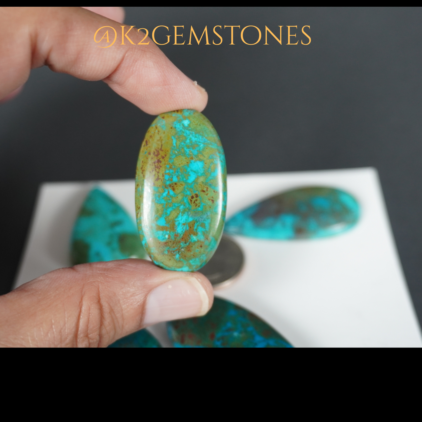 Chrysocolla cabochons