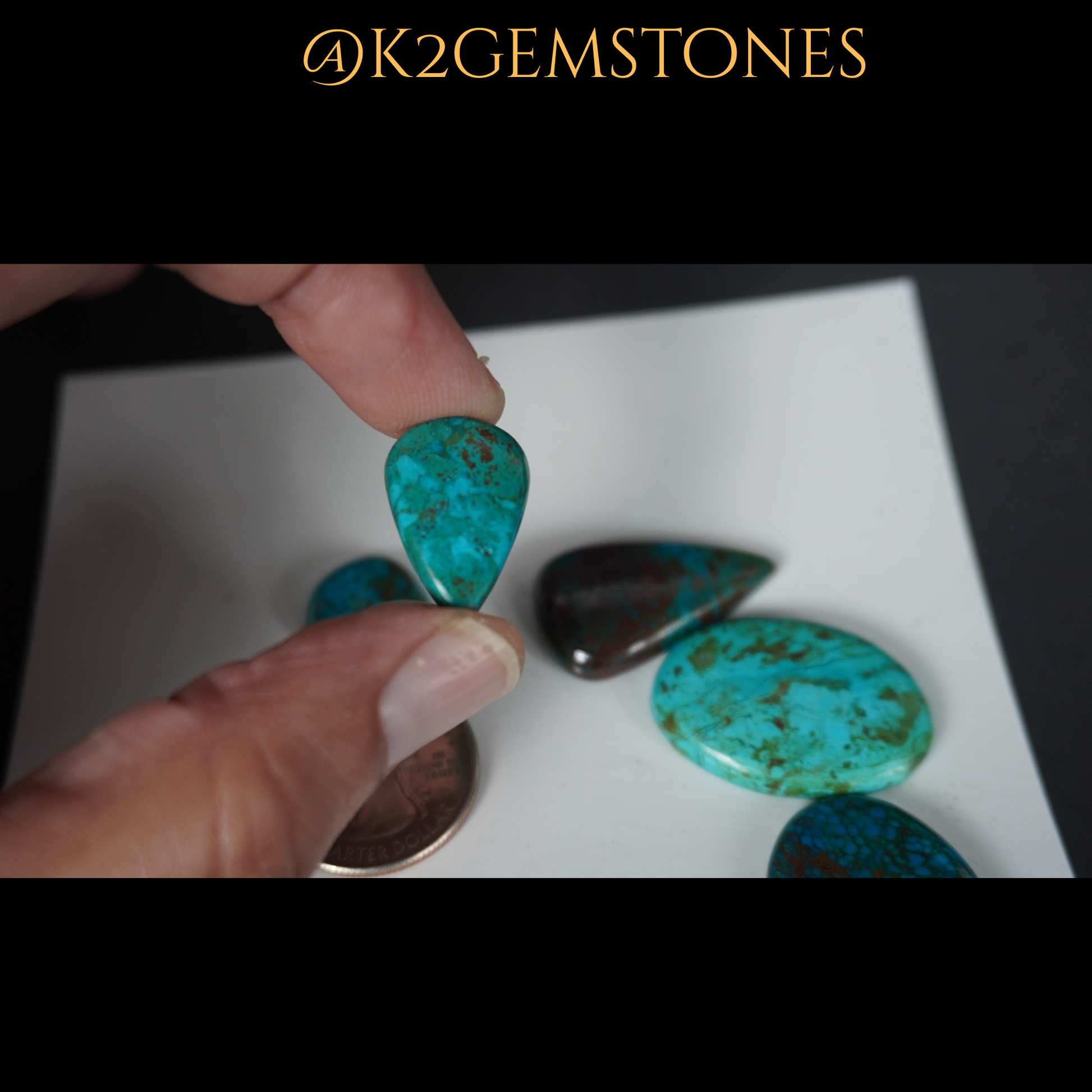 Chrysocolla cabochons