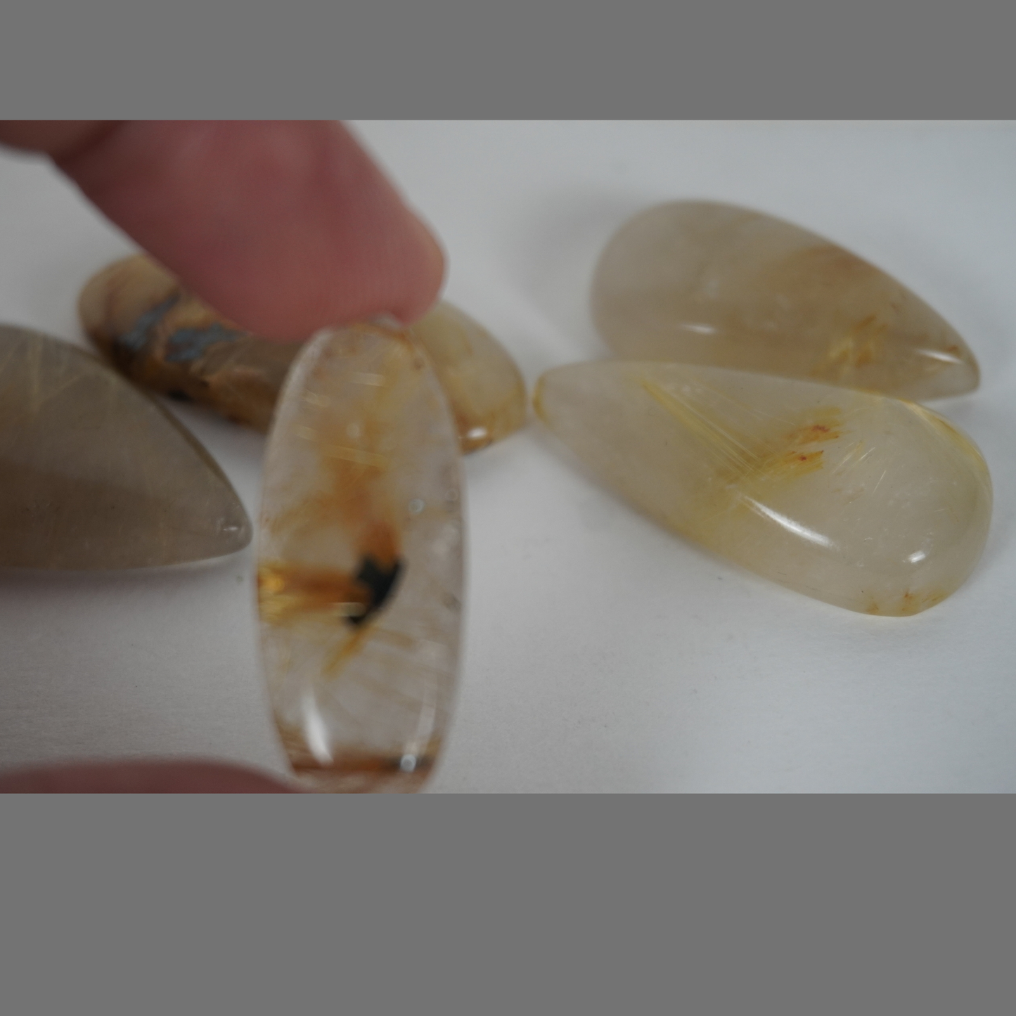 Golden Rutile Quartz cabochons