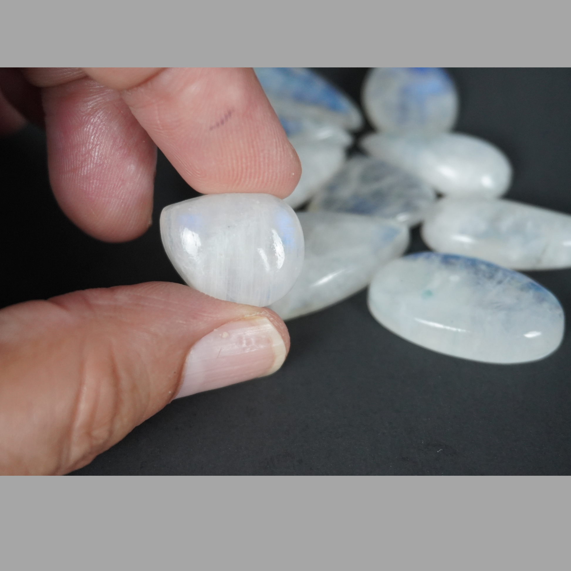 Rainbow Moonstone cabochons