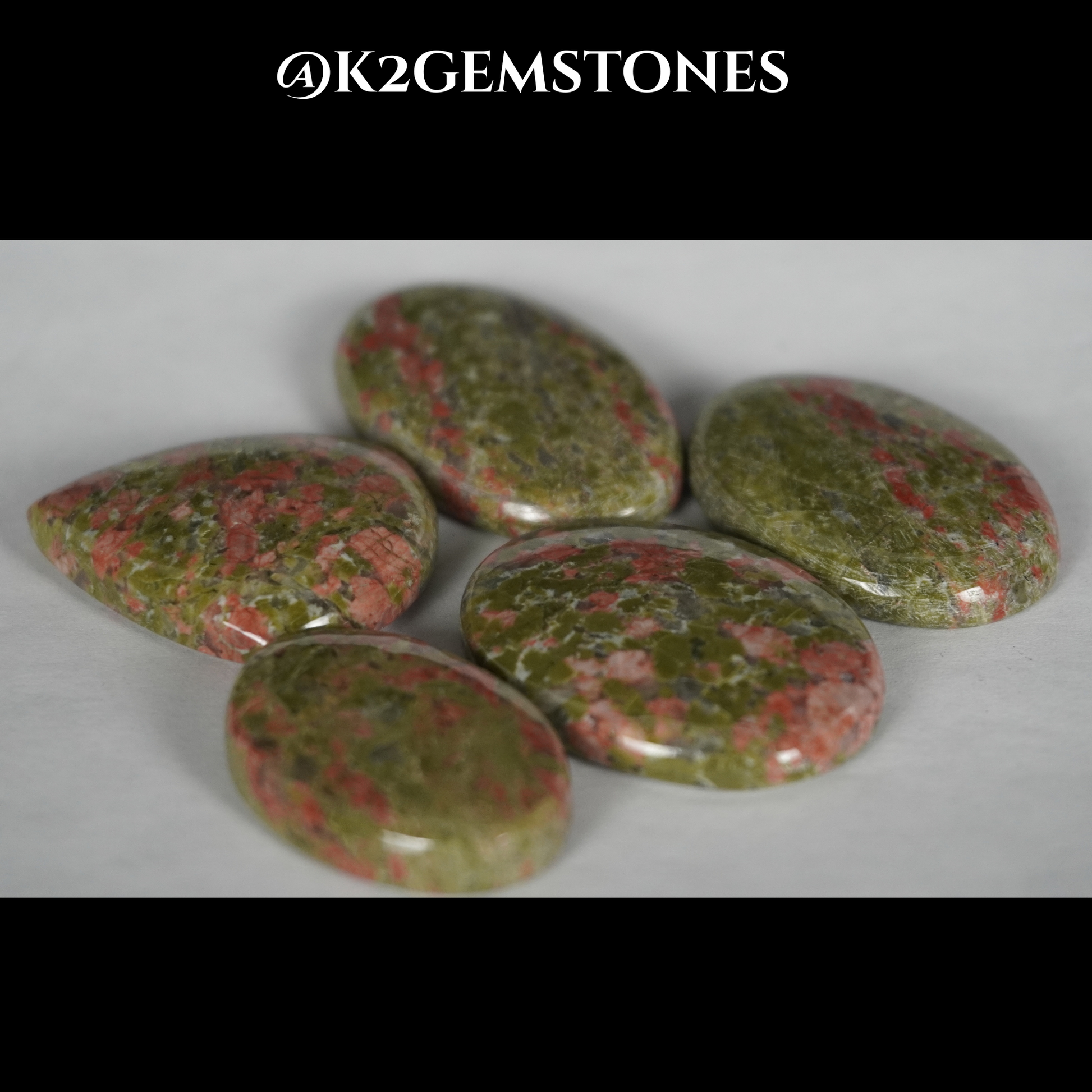 Unakite cabochons