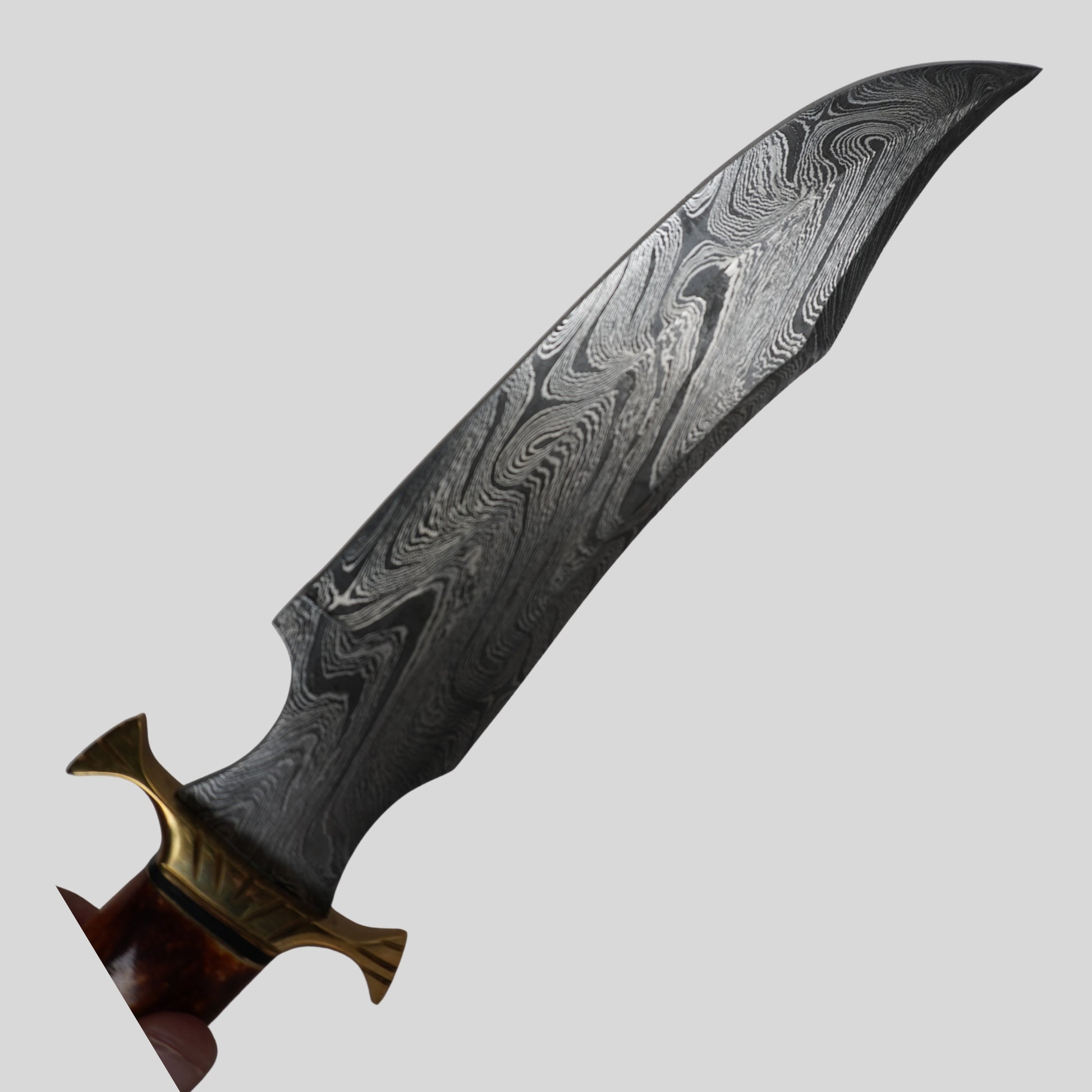 handmade damascus fixed blade knife