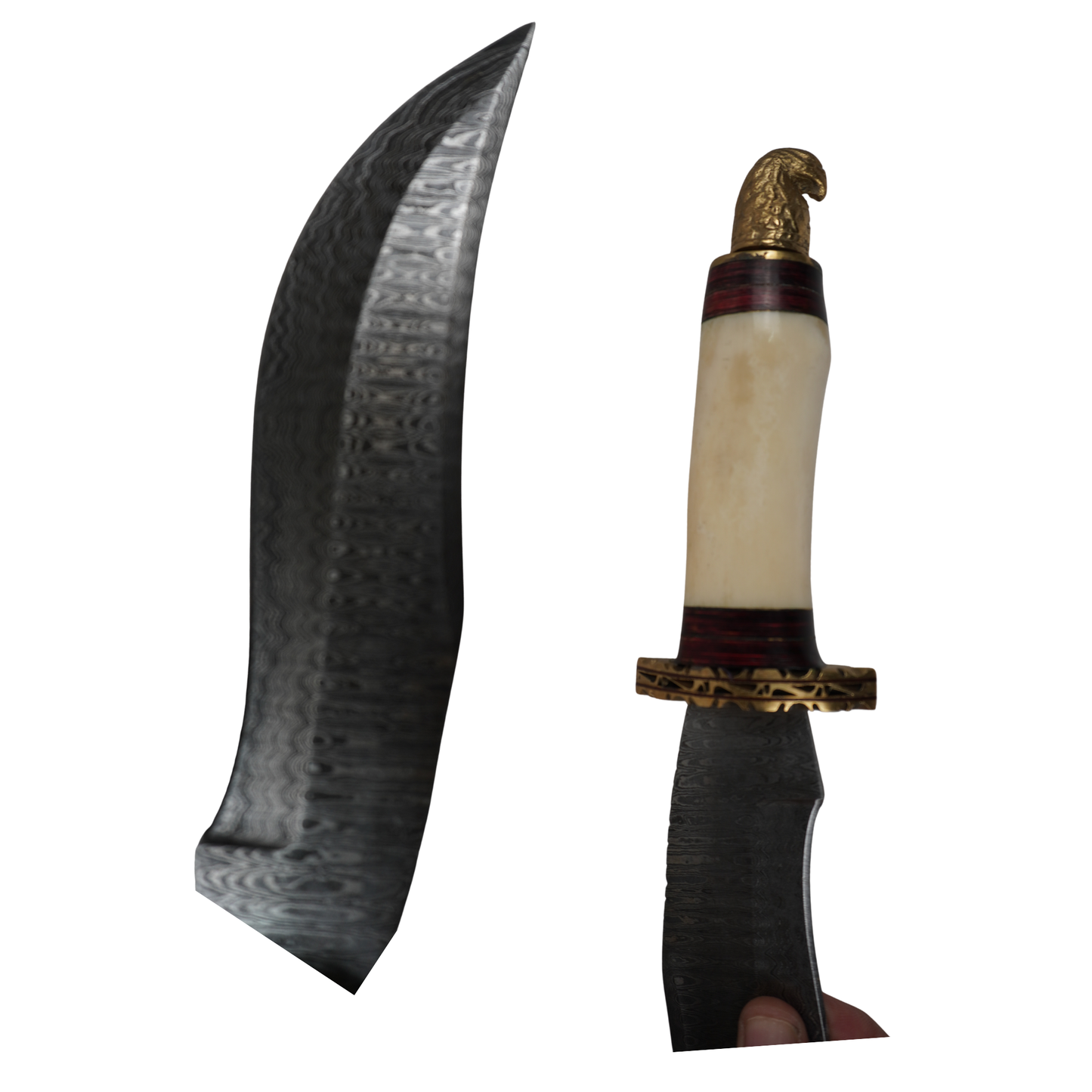 handmade damascus fixed blade knife