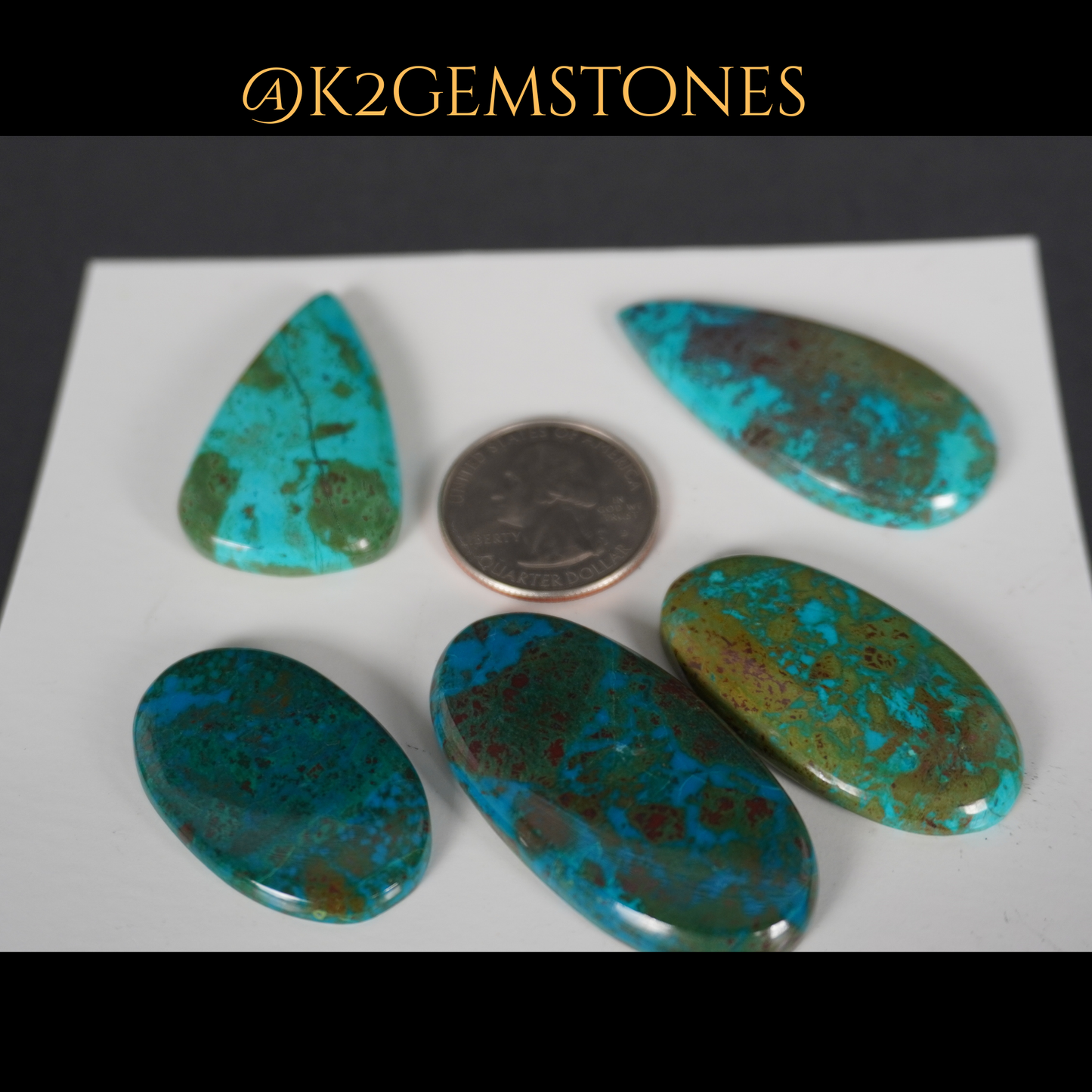 Chrysocolla cabochons