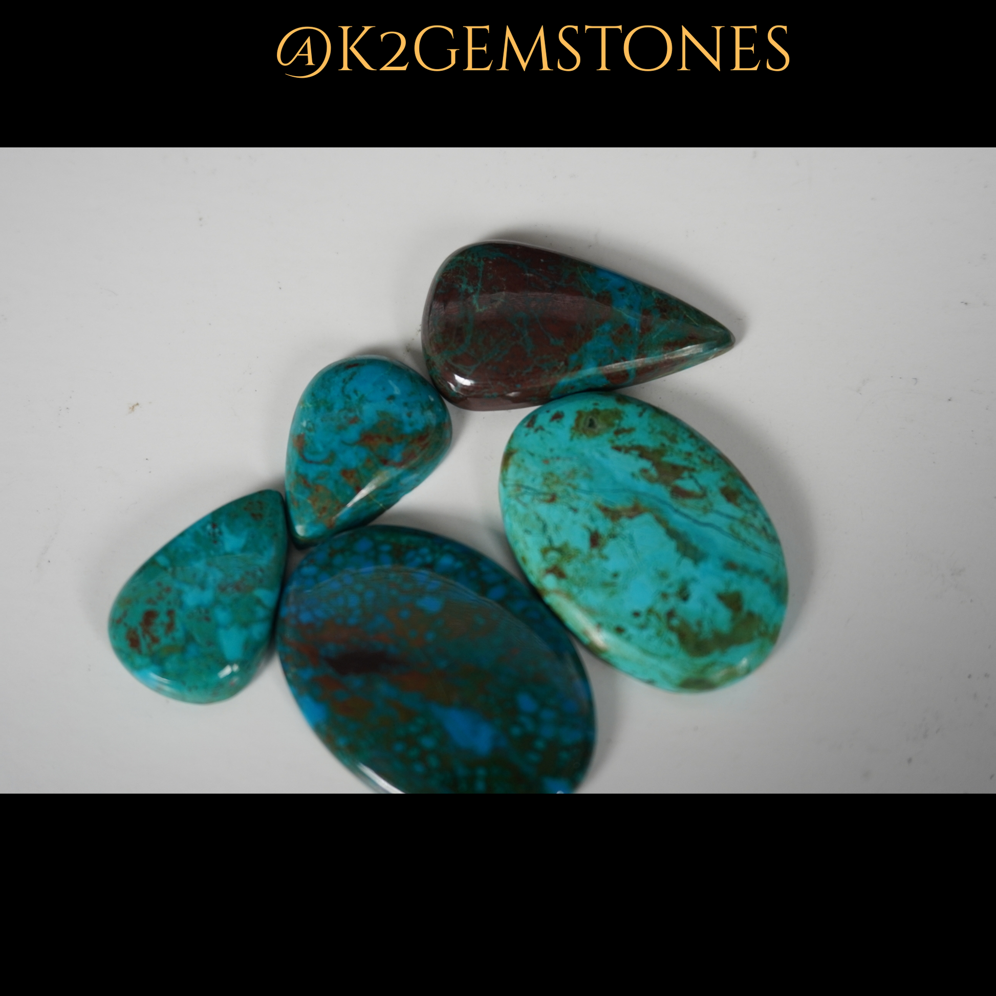 Chrysocolla cabochons