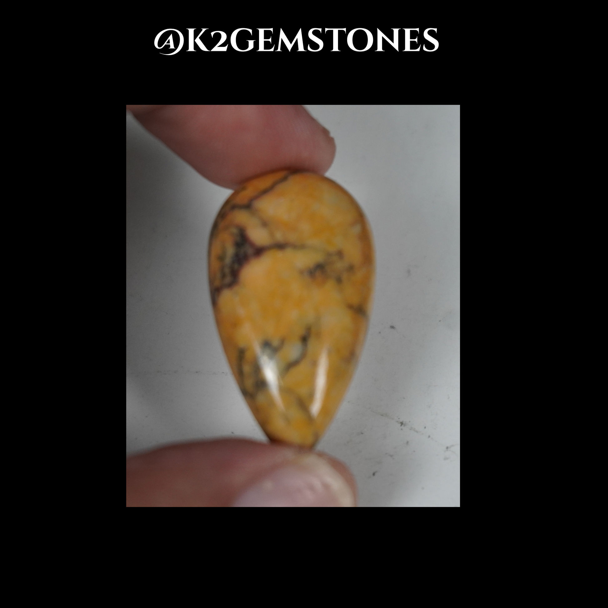 Yellow feather jasper cabochons
