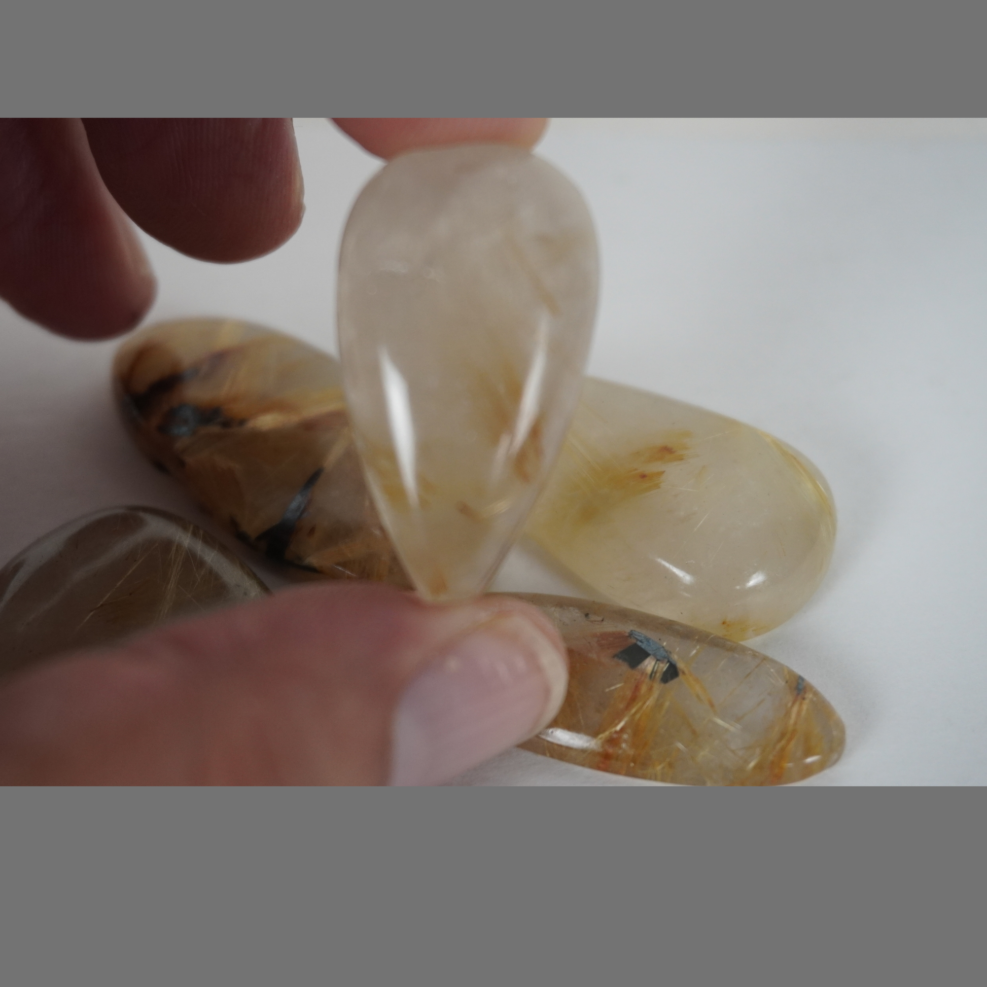 Golden Rutile Quartz cabochons
