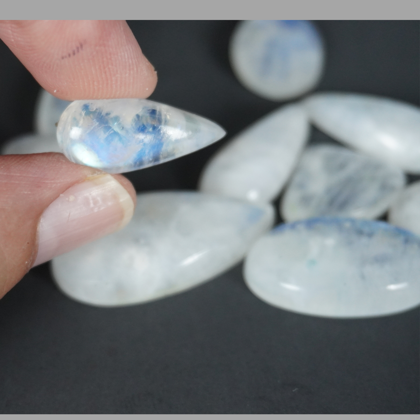 Rainbow Moonstone cabochons
